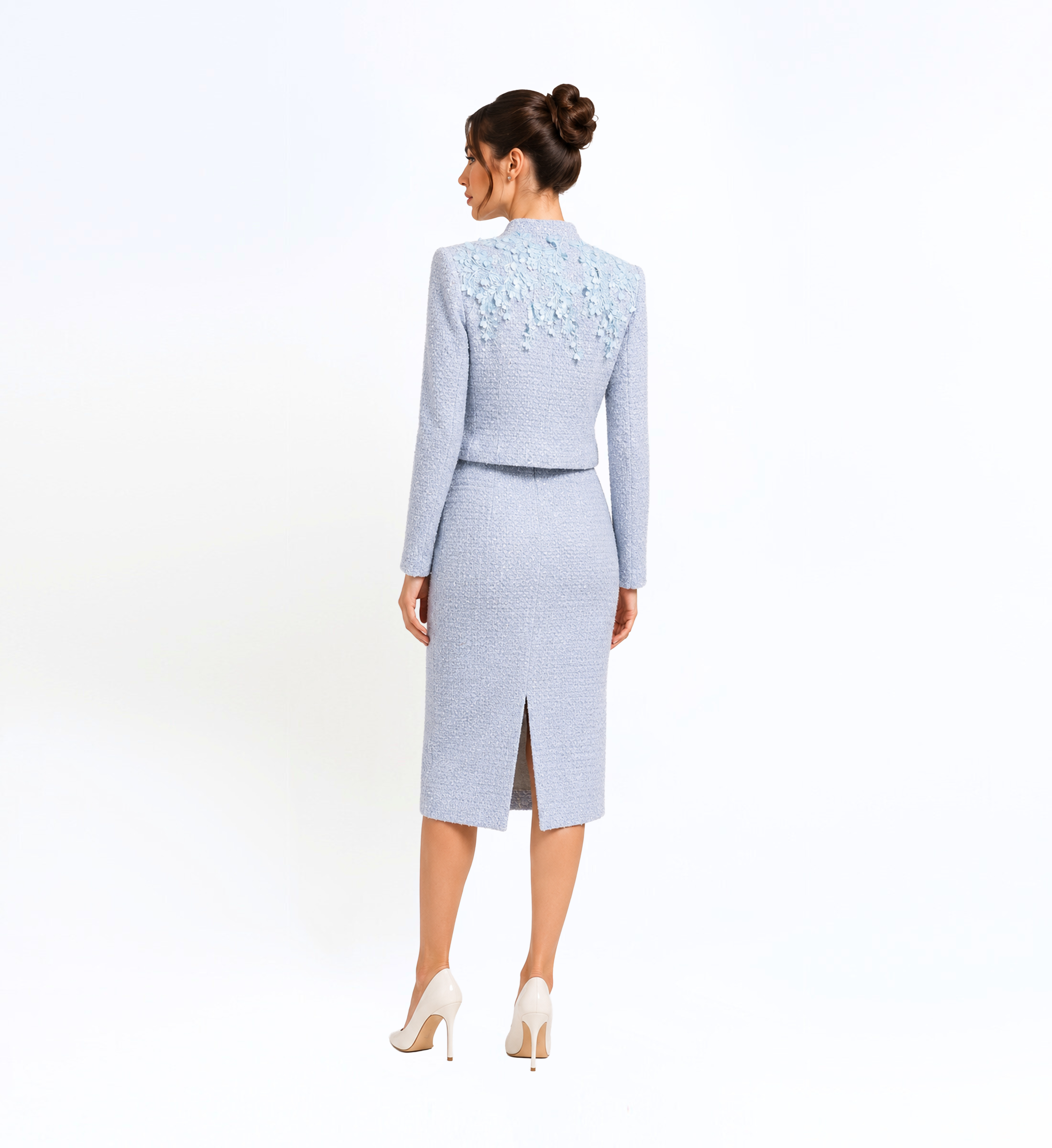 EMBELLISHED SKIRT SUIT SET