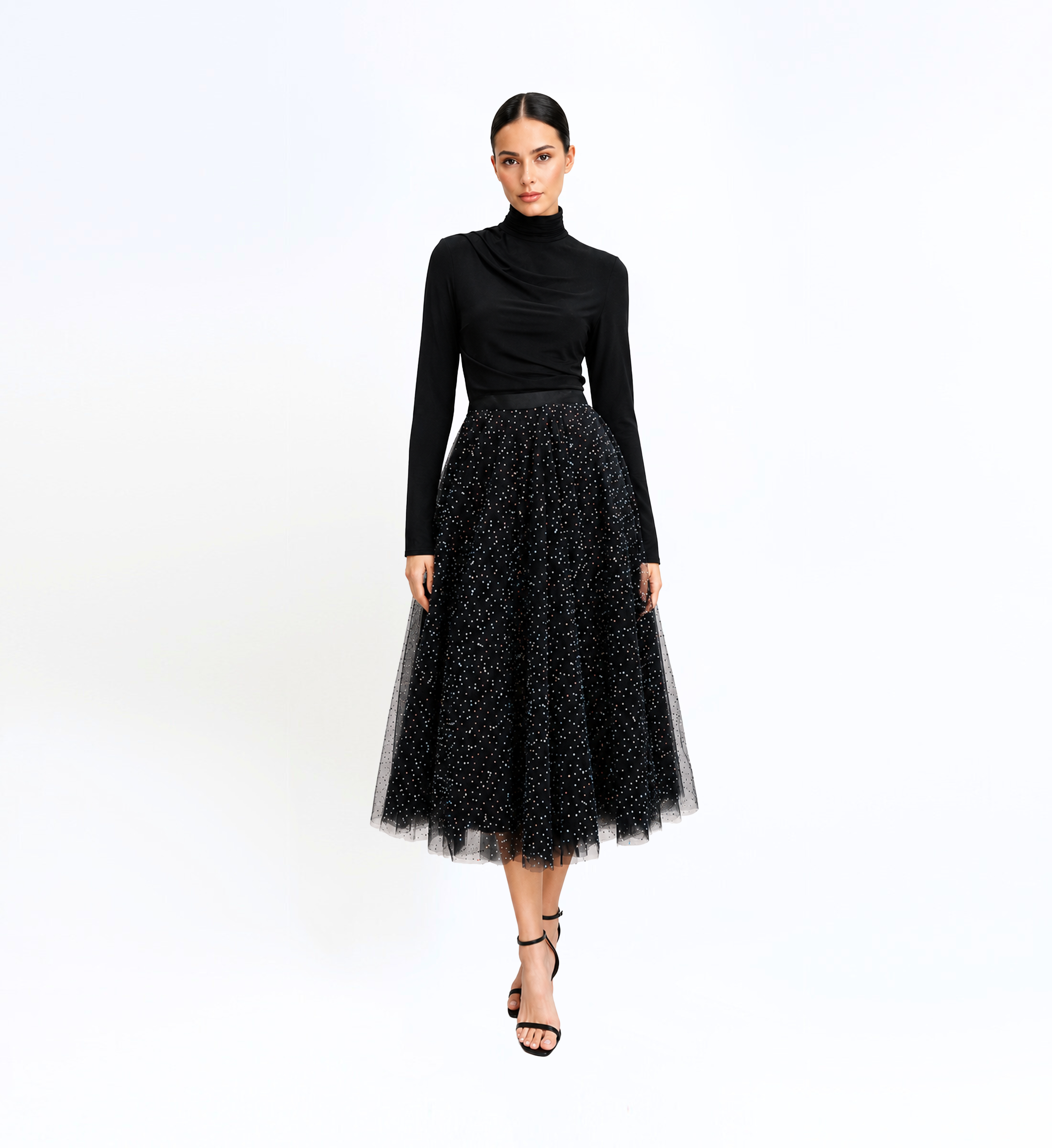 Beaded Tulle Skirt