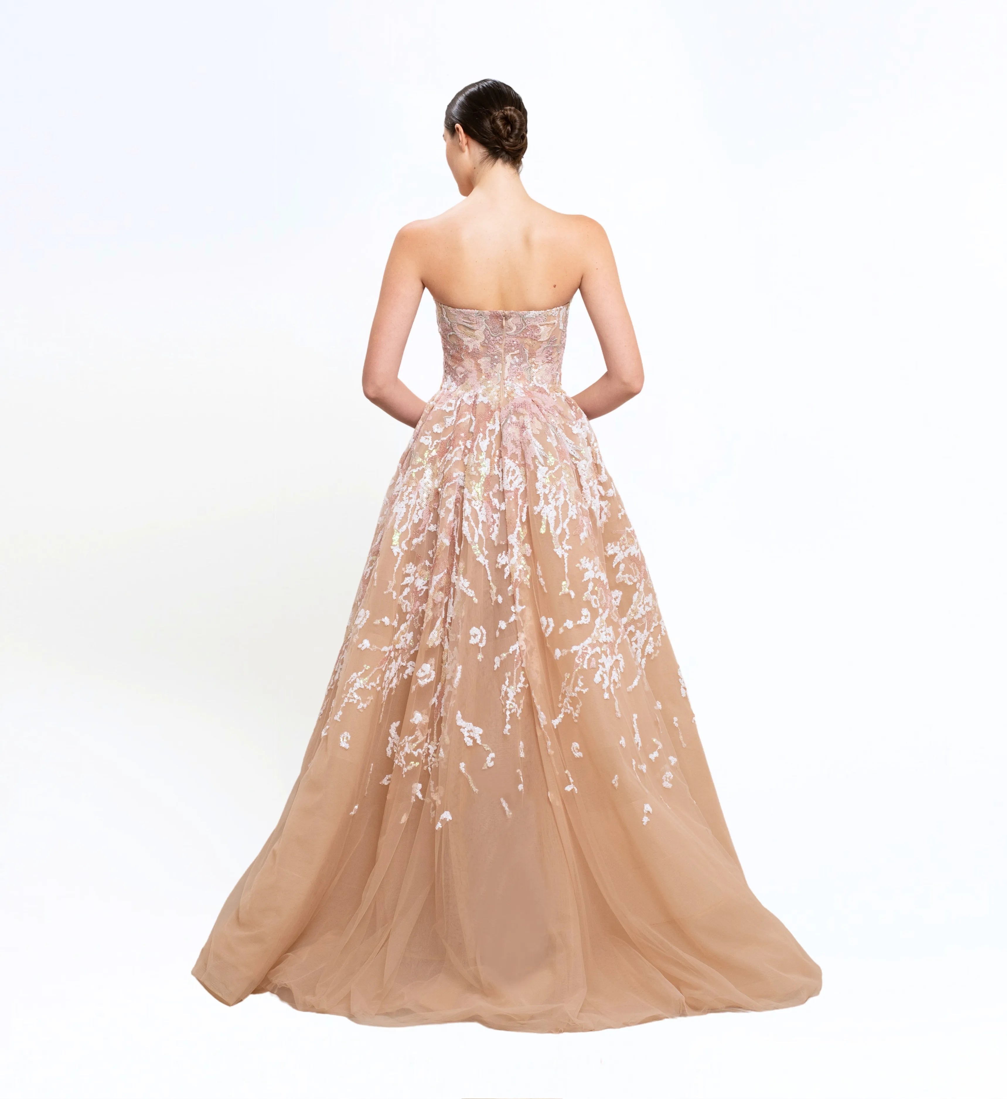 SEQUIN EMBROIDERED LONG DRESS