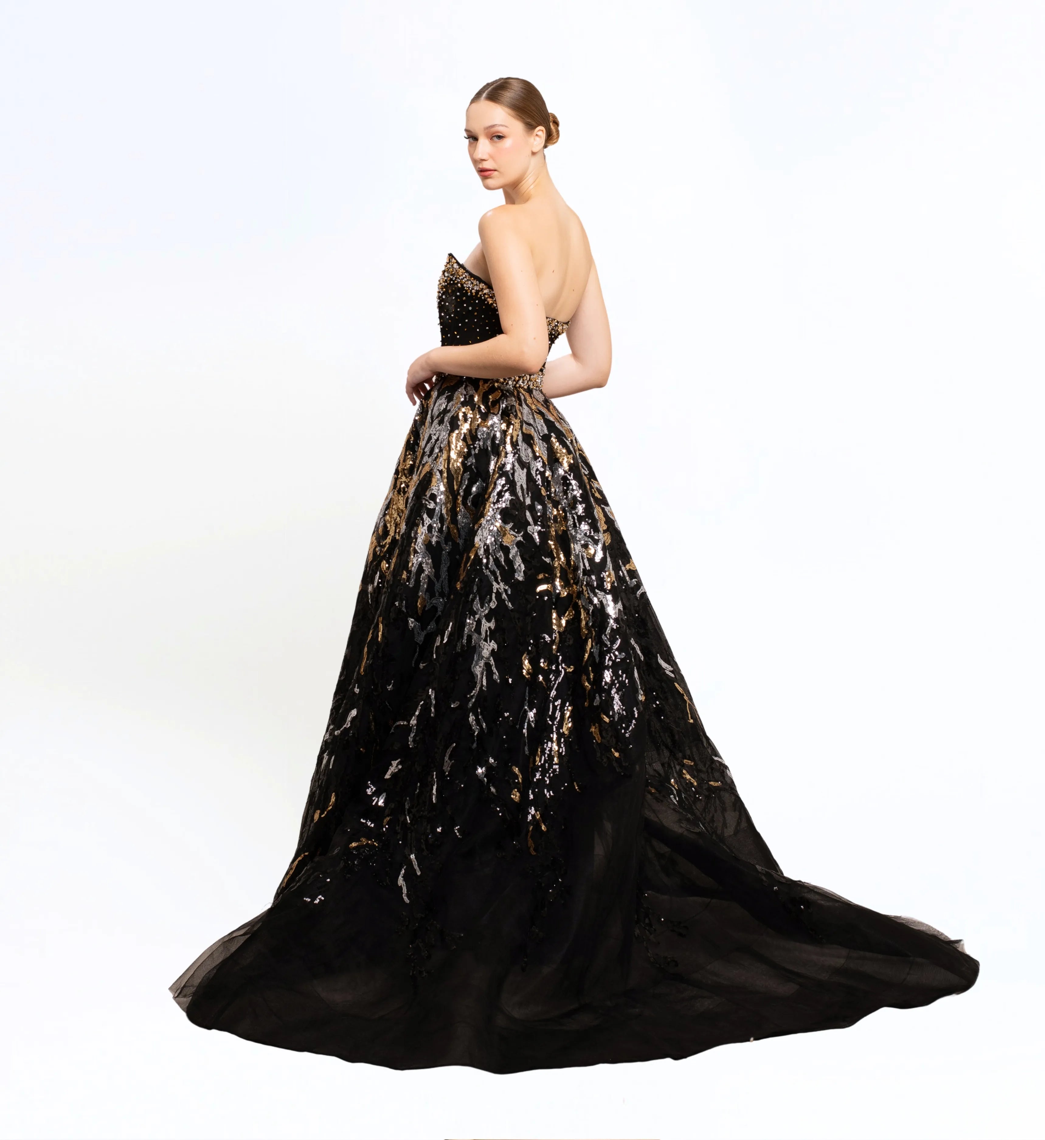 EMBELLISHED LONG DRESS