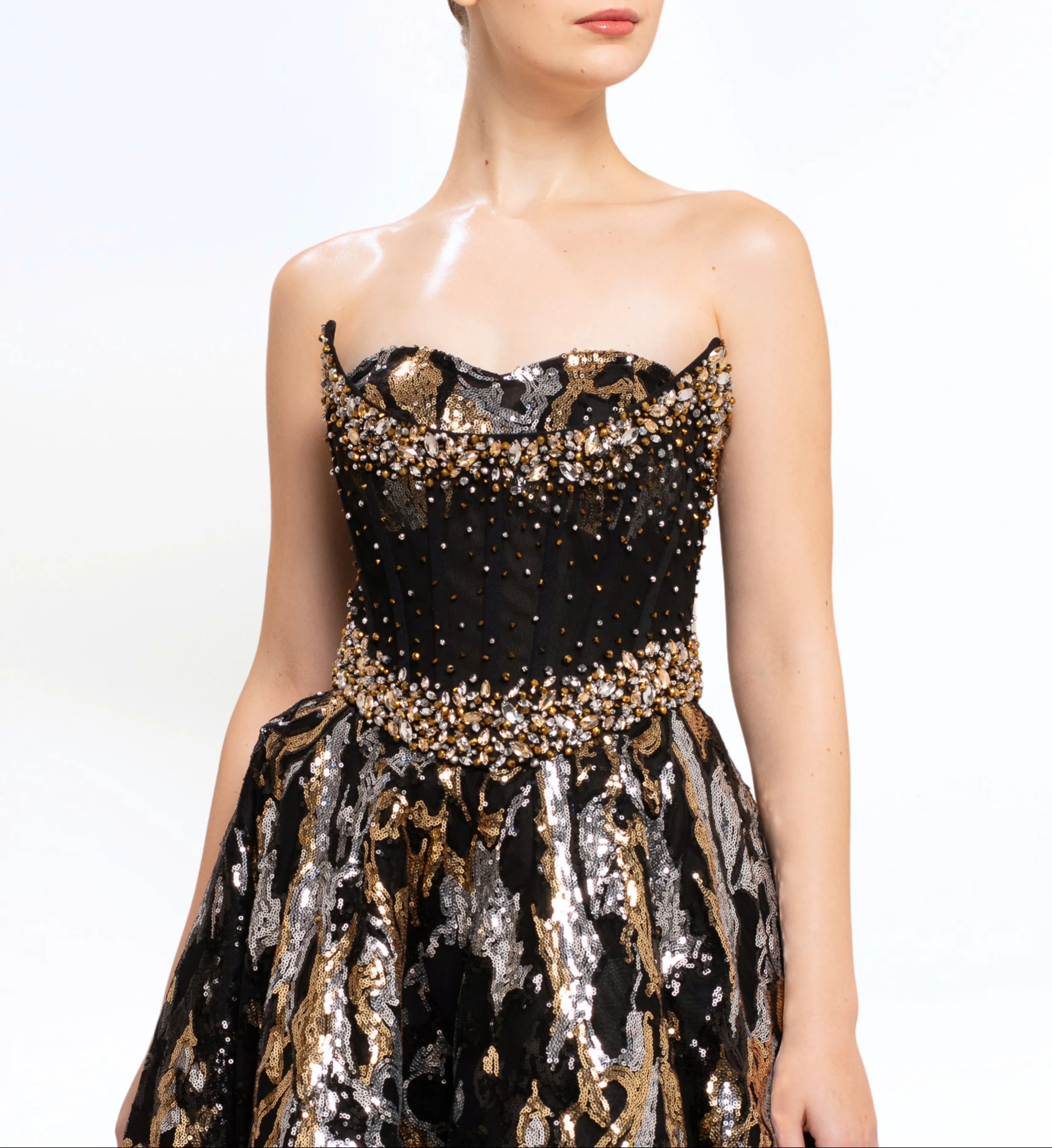 EMBELLISHED LONG DRESS