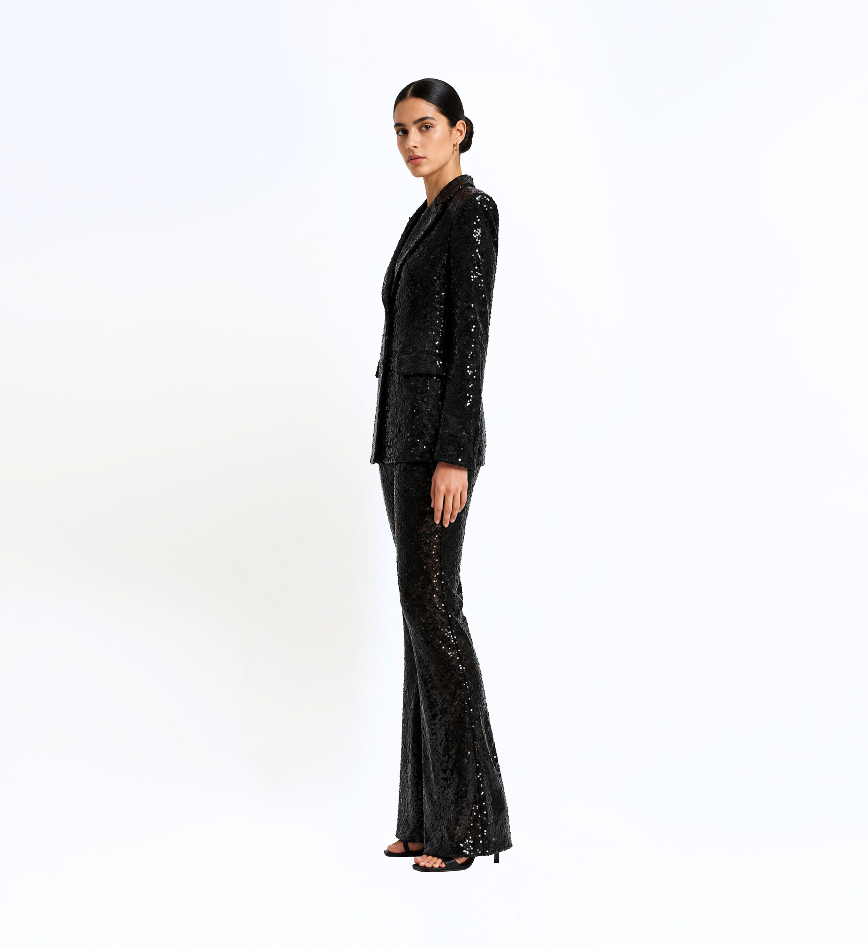 Beaded Blazer And Gradient Pants Set