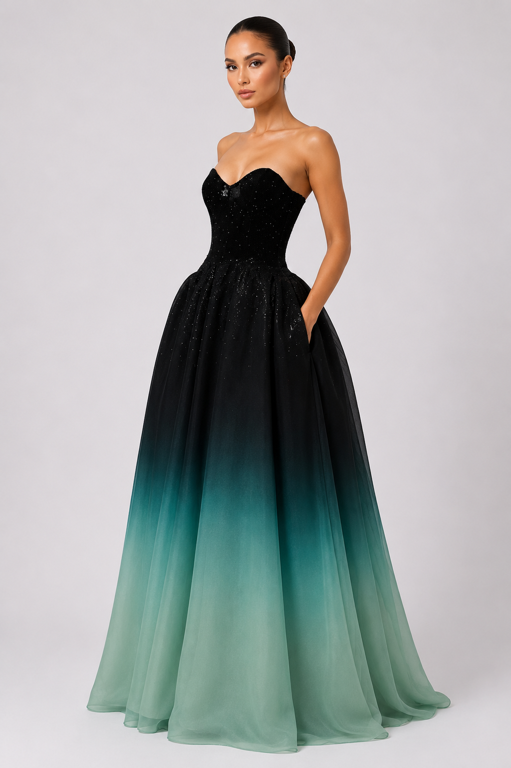 OMBRÉ TULLE GOWN
