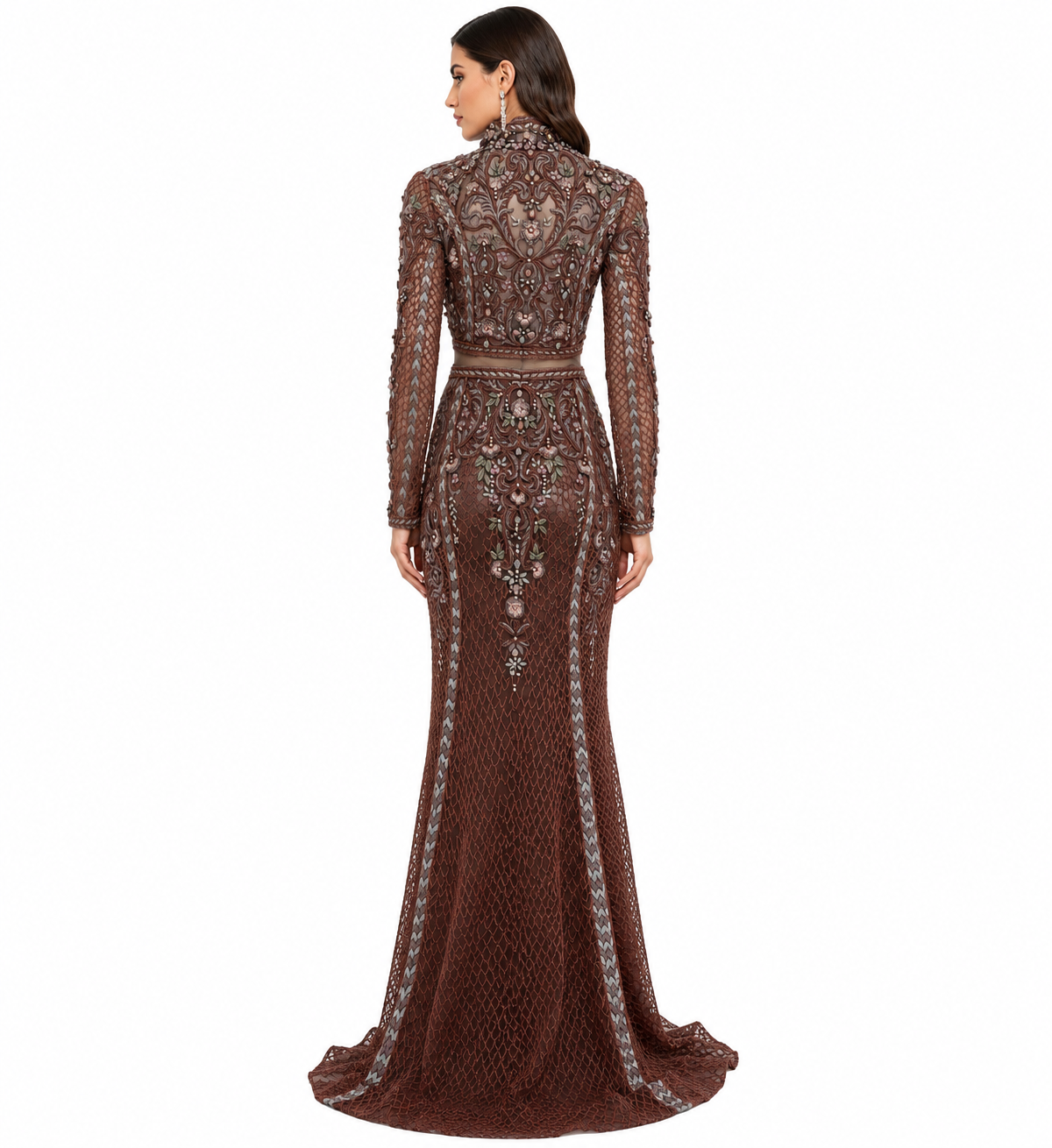 THREAD EMBROIDERED GOWN