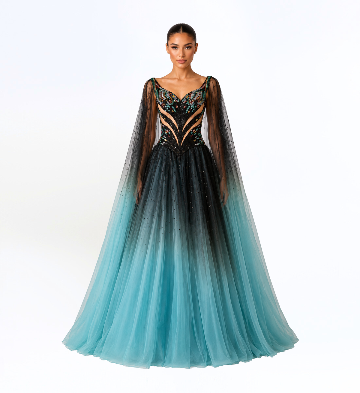 OMBRÉ TULLE GOWN