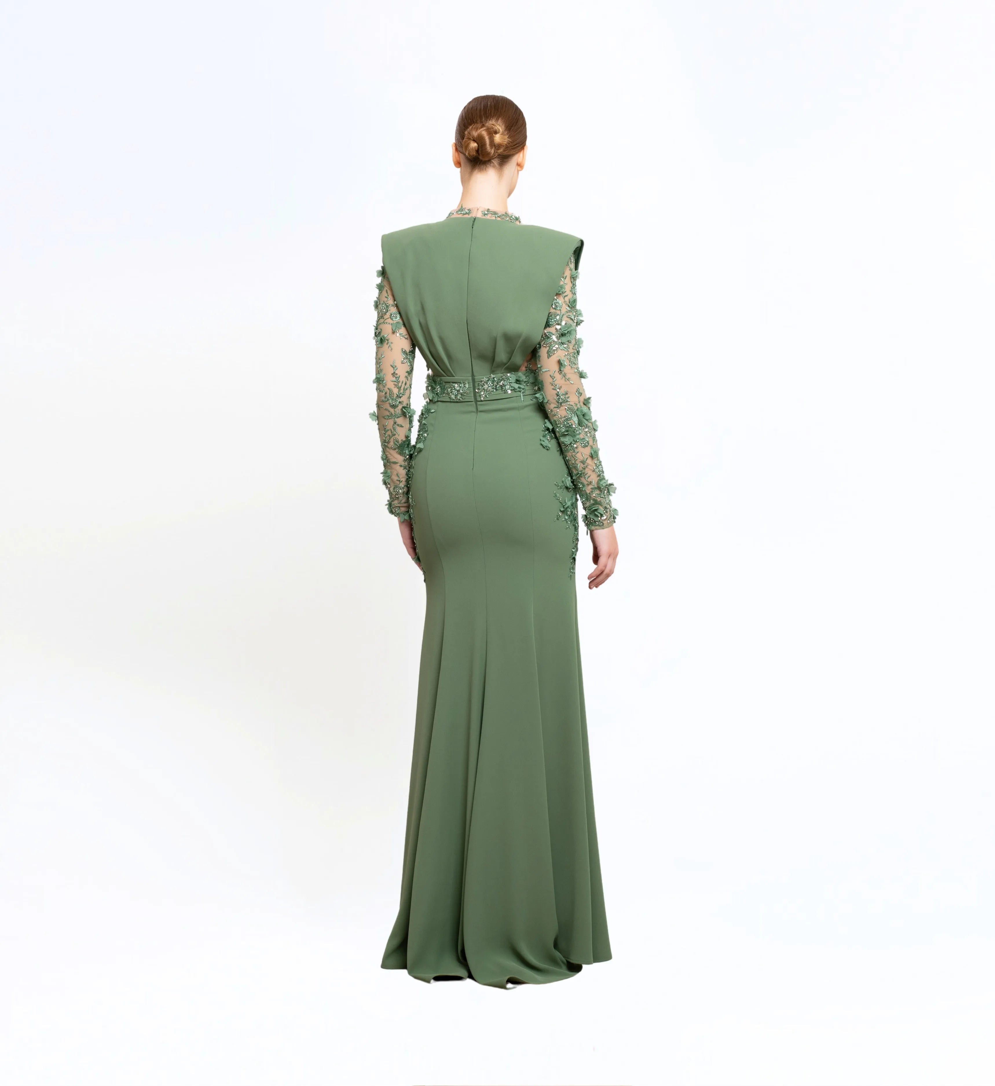 EMBELLISHED LONGSLEEVES GOWN