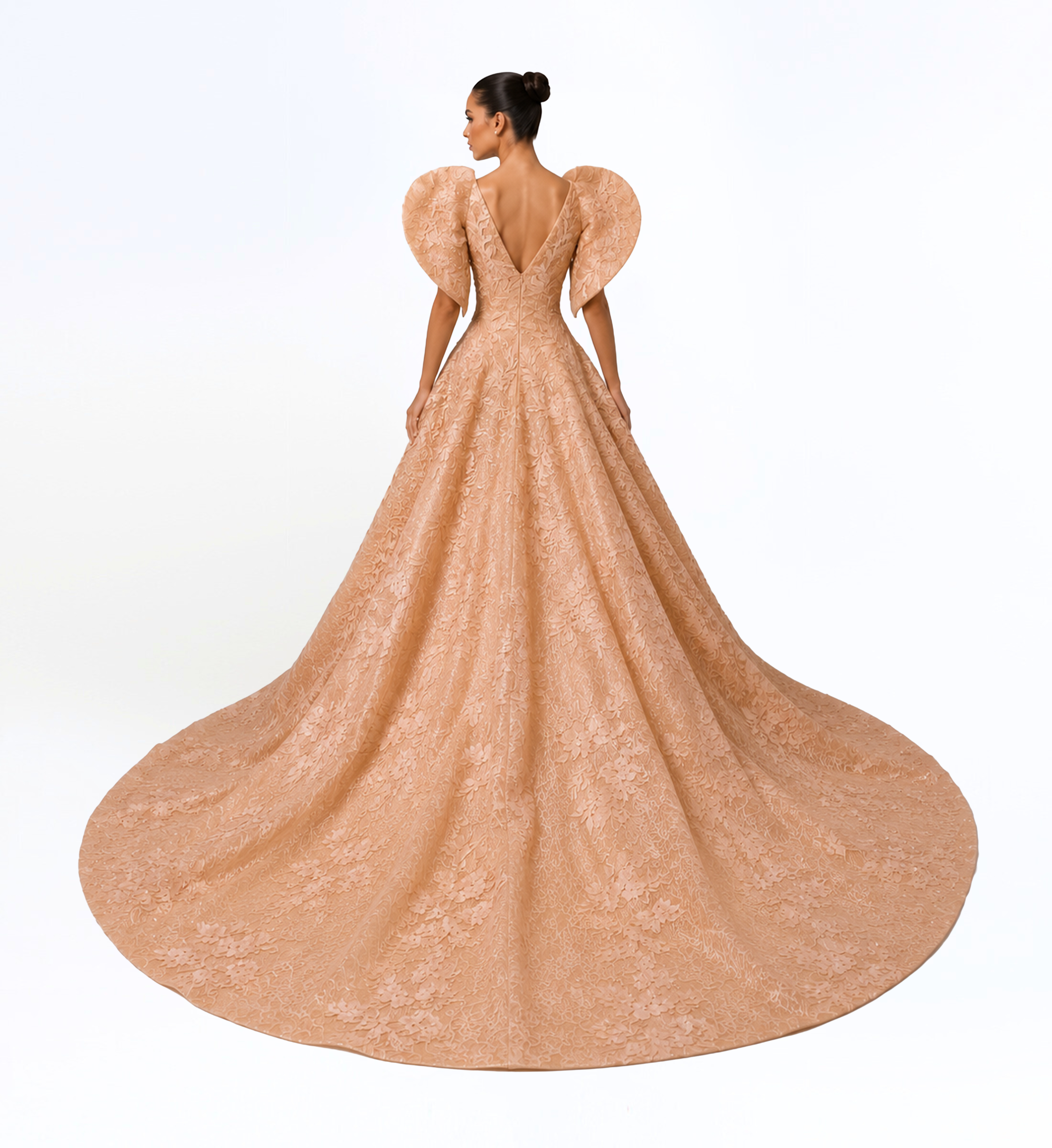 FLORAL STRUCTURED BALL GOWN