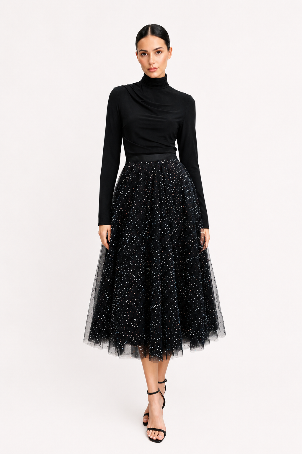 Beaded Tulle Skirt