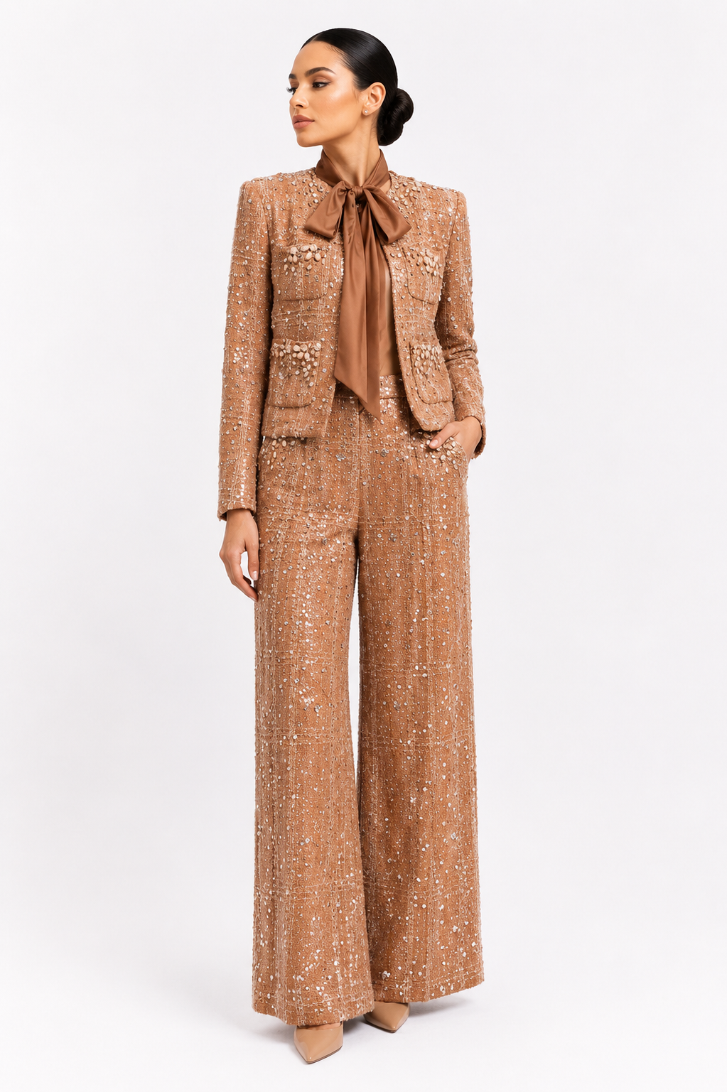 Wool Top And Pants Set