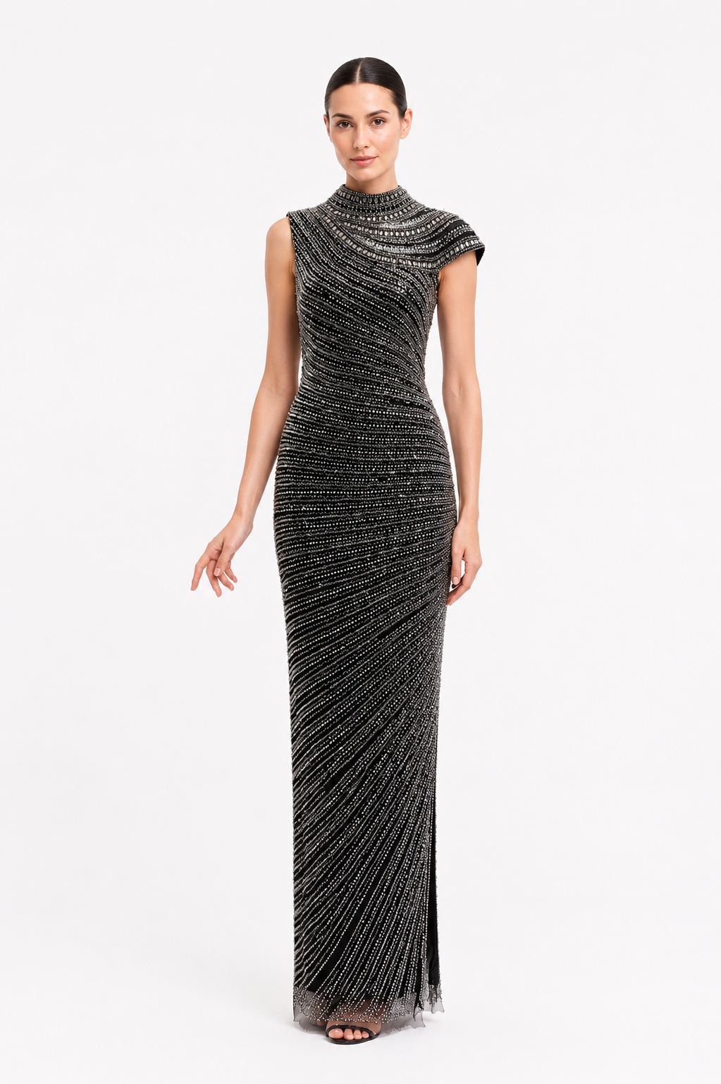 Beaded Column Dress