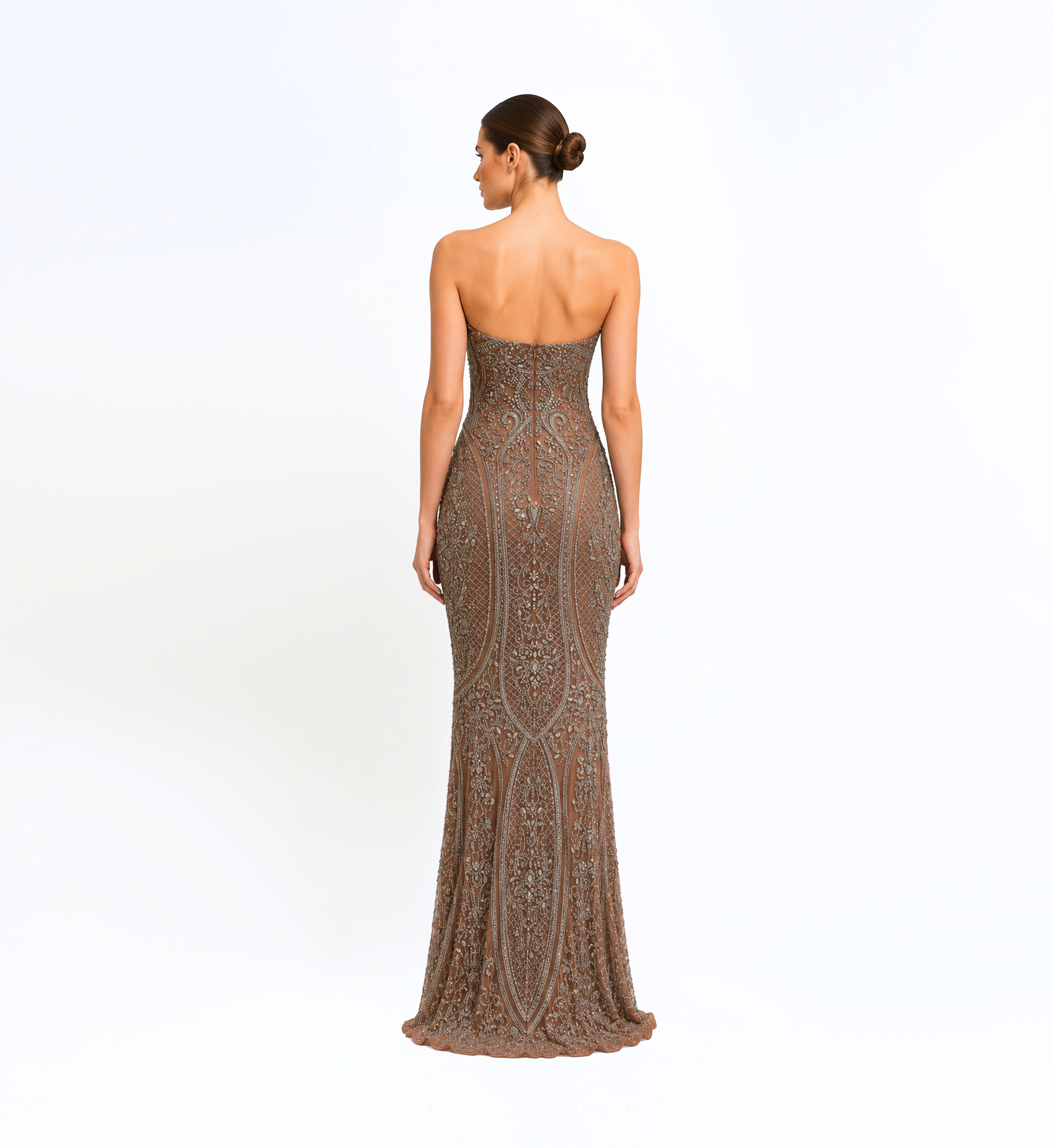 Fully Beaded Long Dress