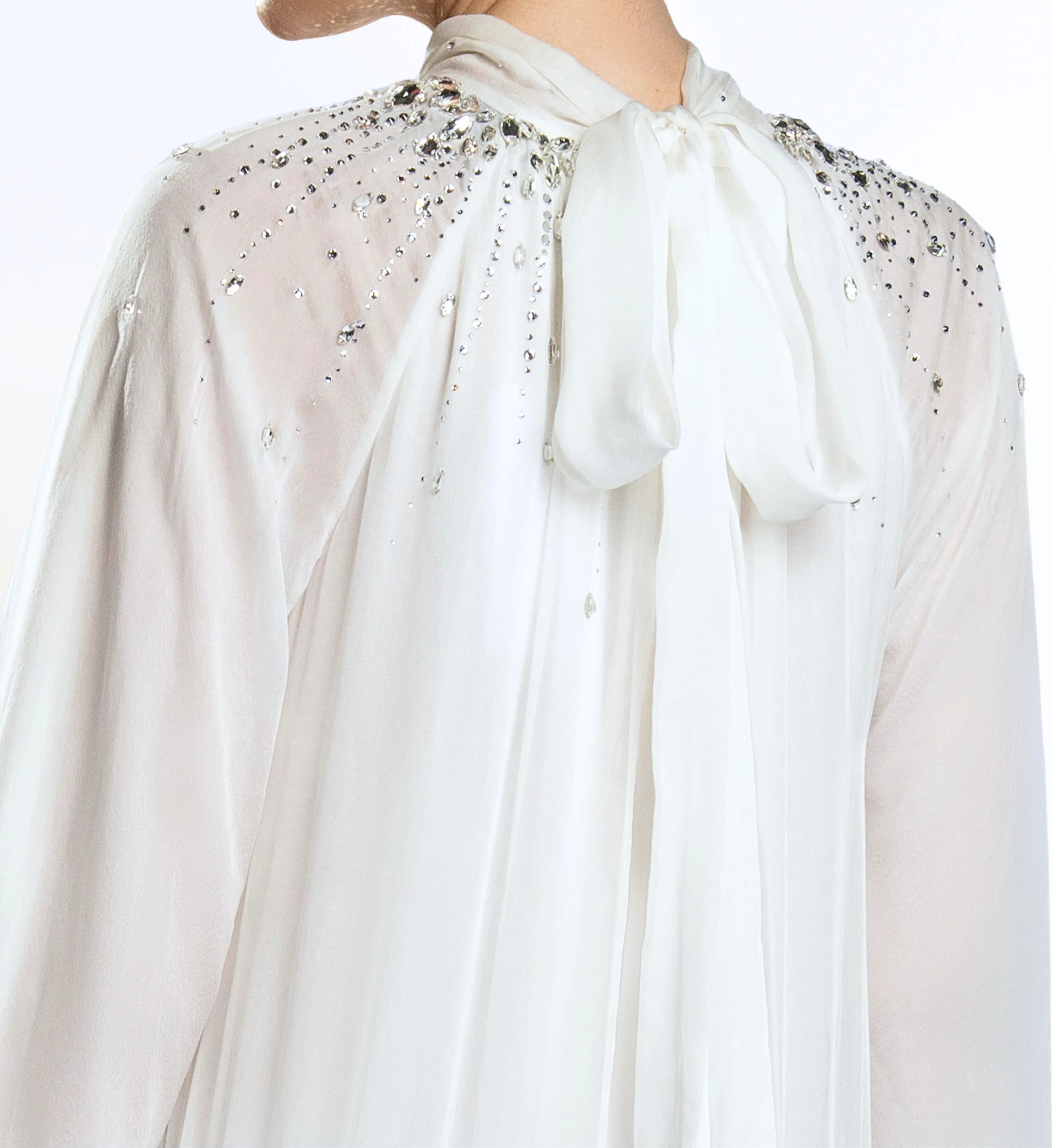 Shirred Tent Dress – White