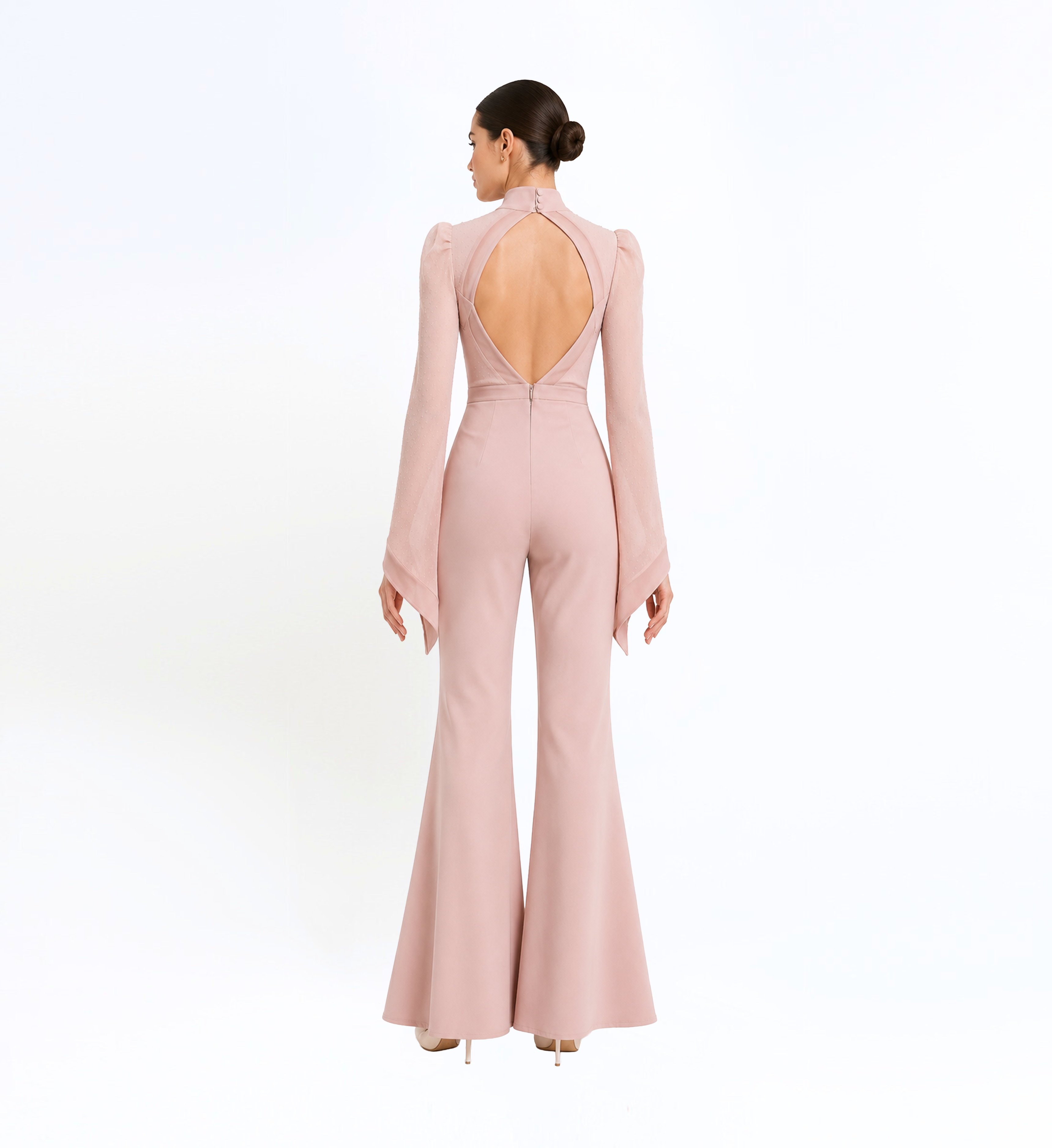 Crepe Longsleeve Jumpsuit