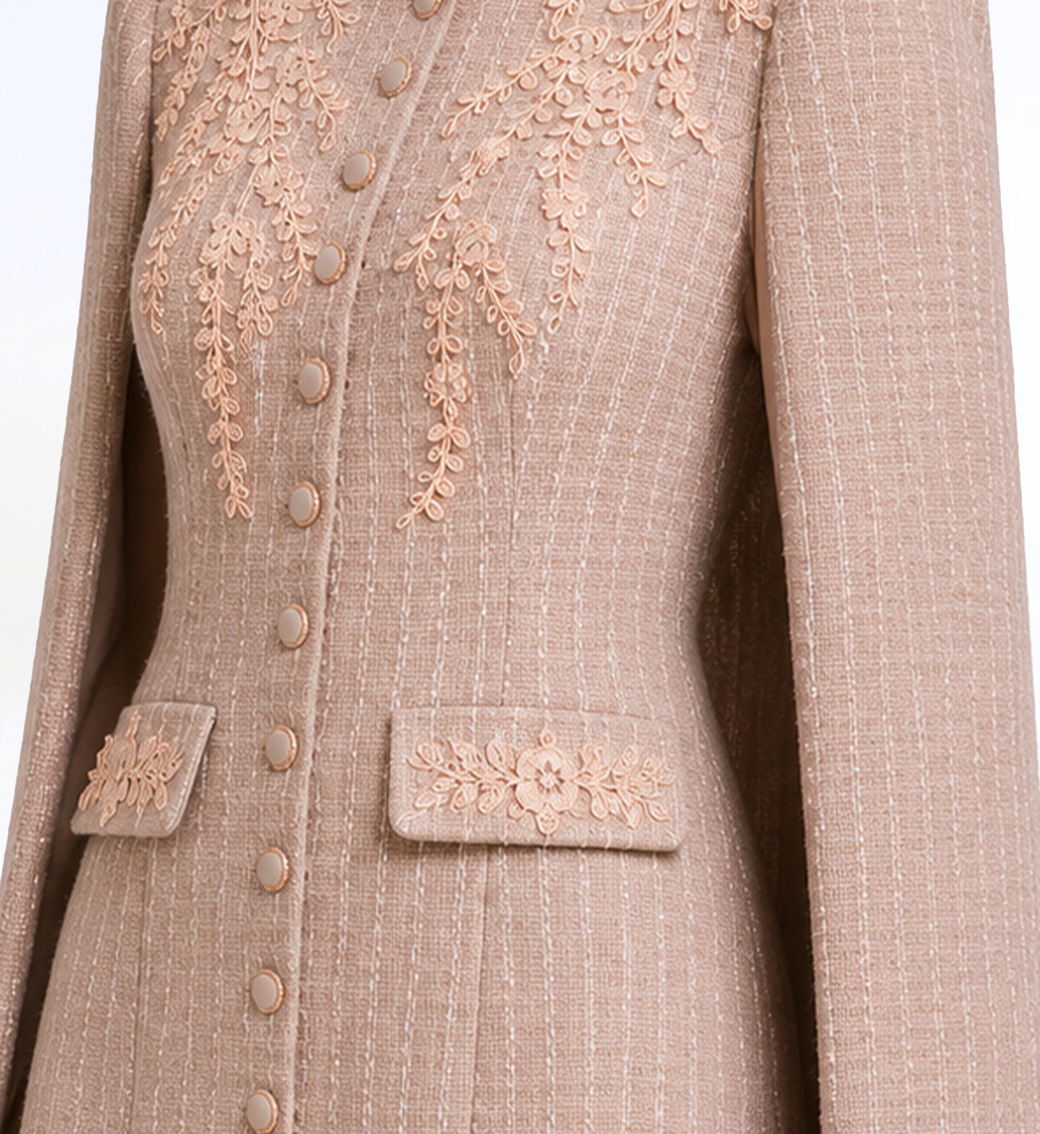 Wool Mini Dress With Cape