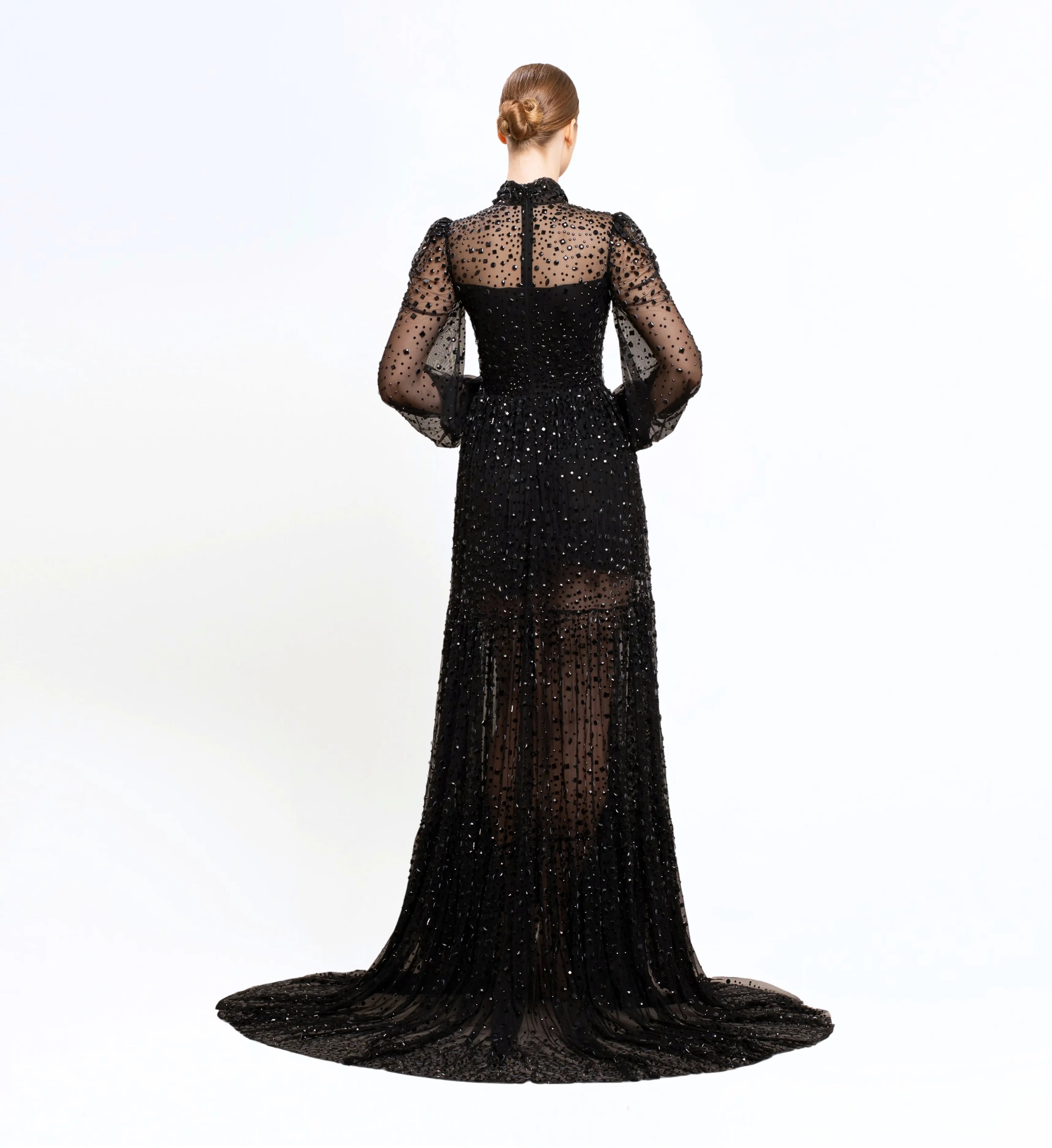 EMBELLISHED LONGSLEEVES GOWN