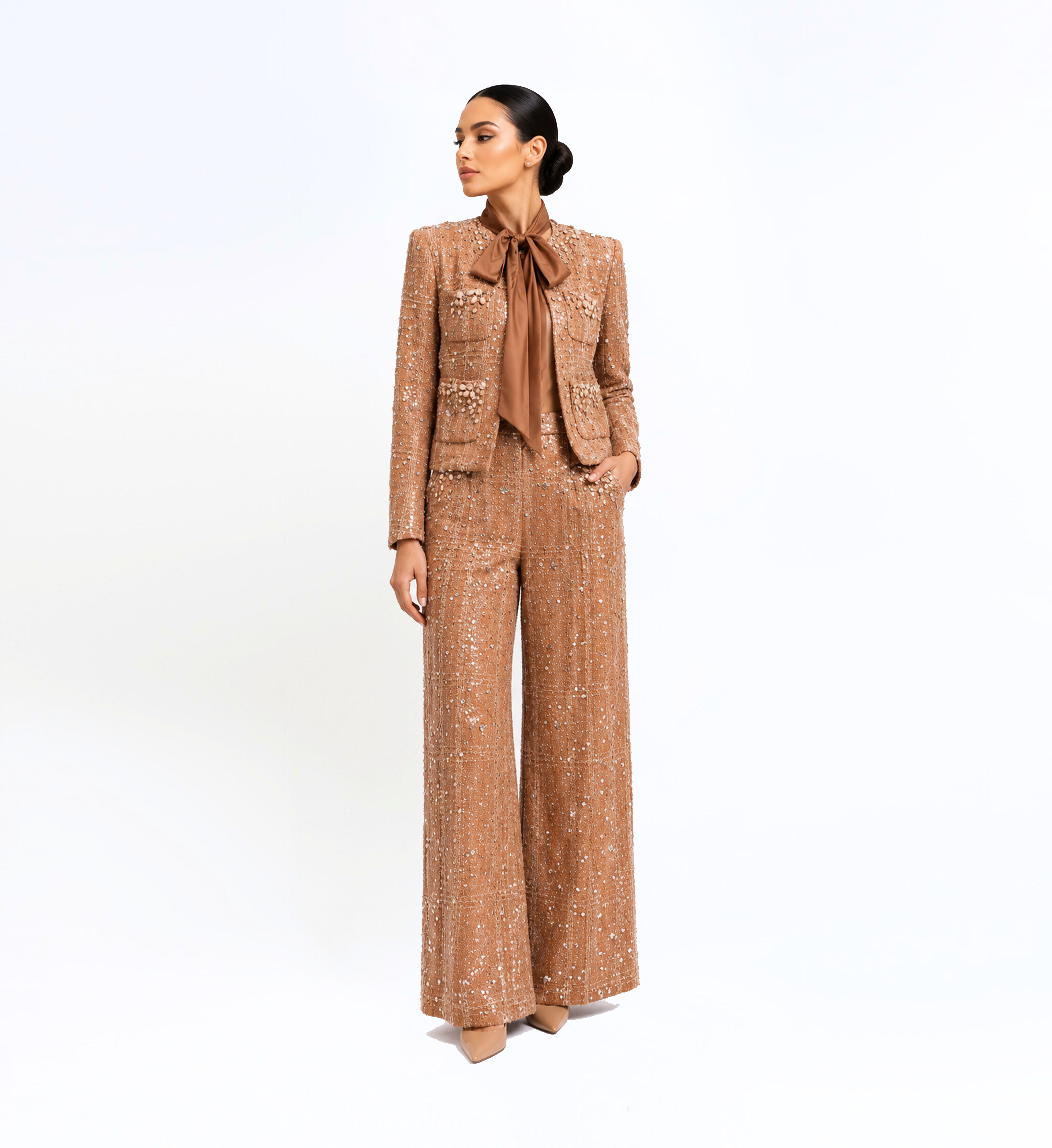 Wool Top And Pants Set