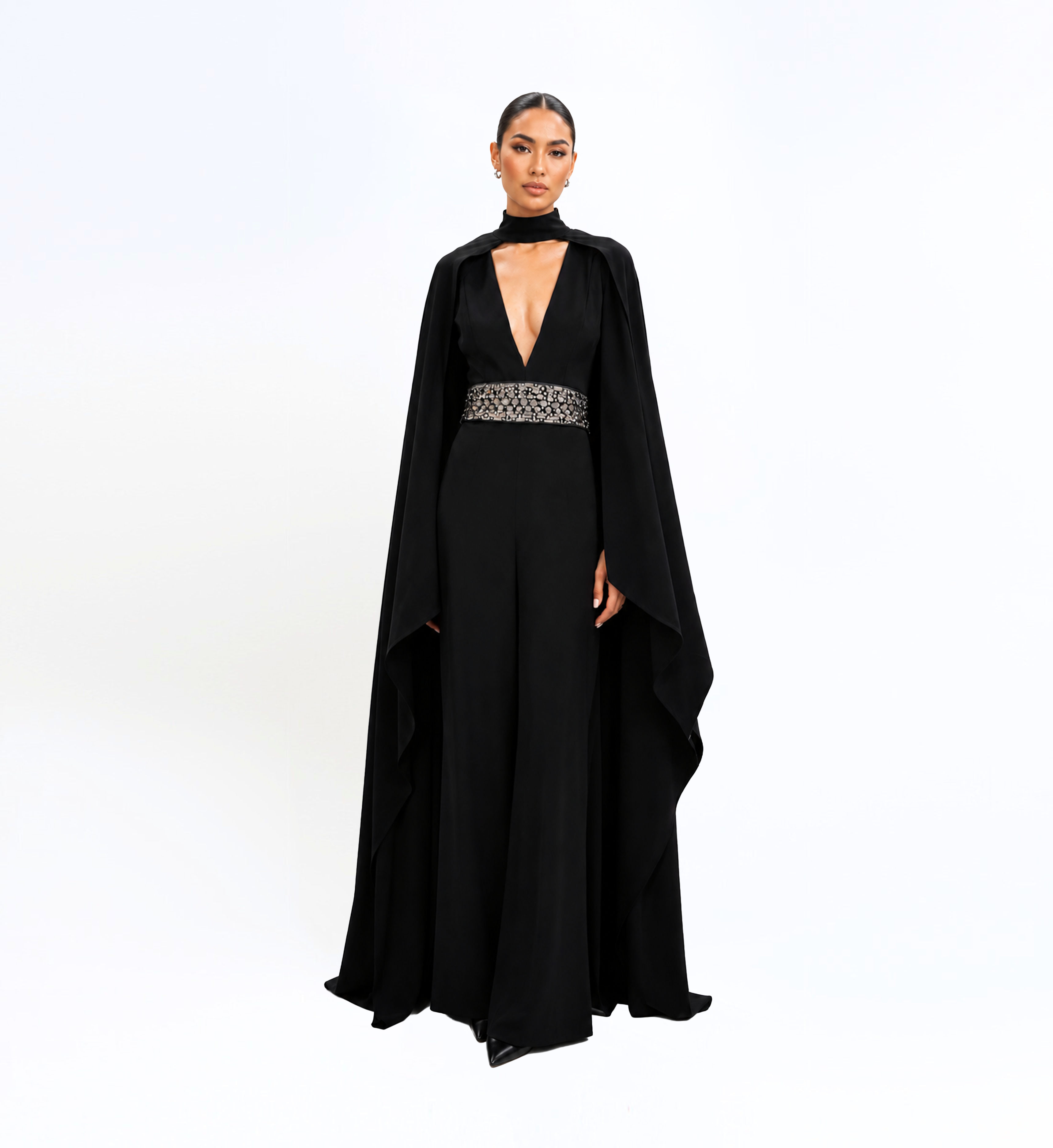 Crepe Long Dress
