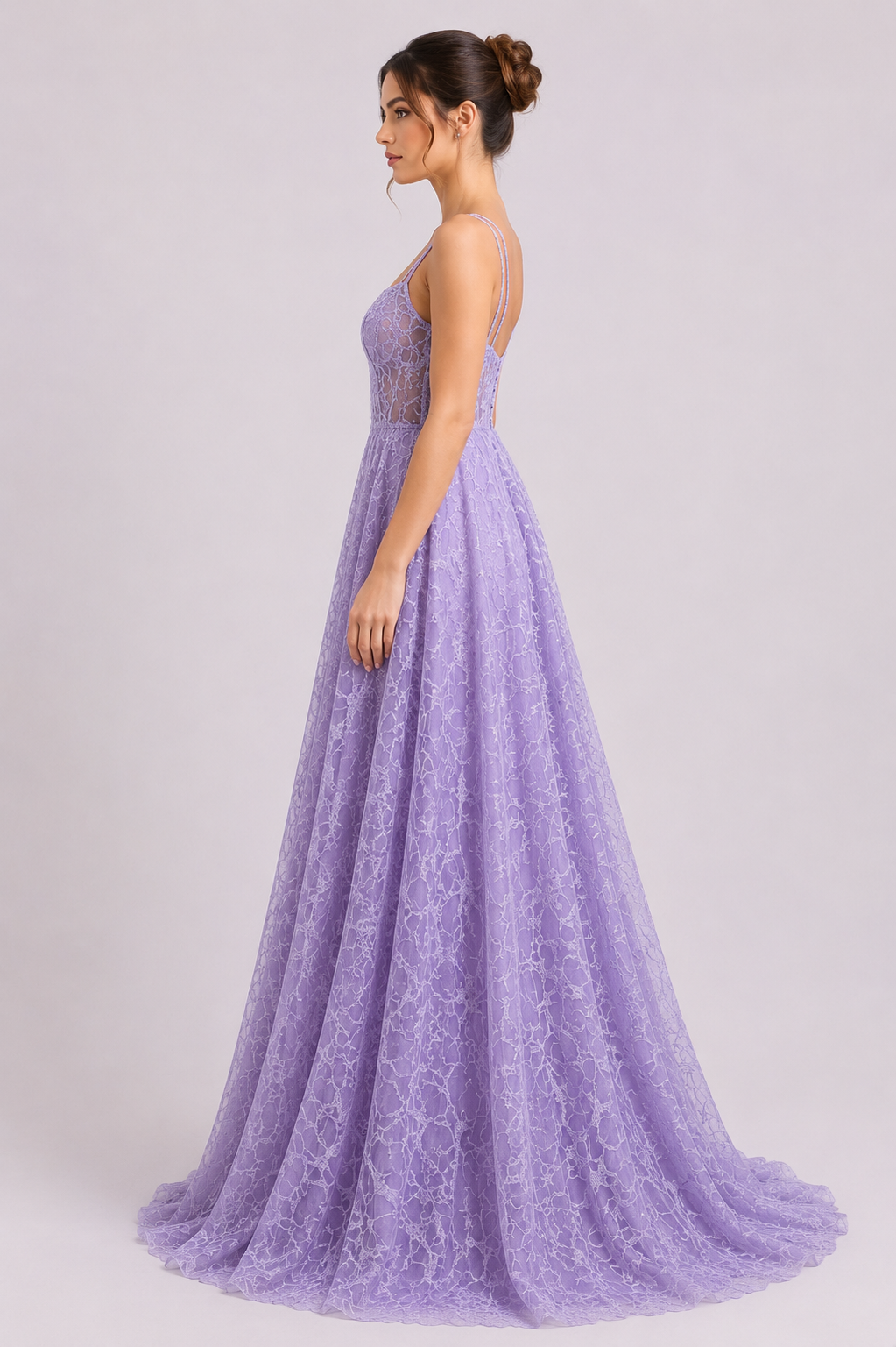 Thread Embroidered Long Dress