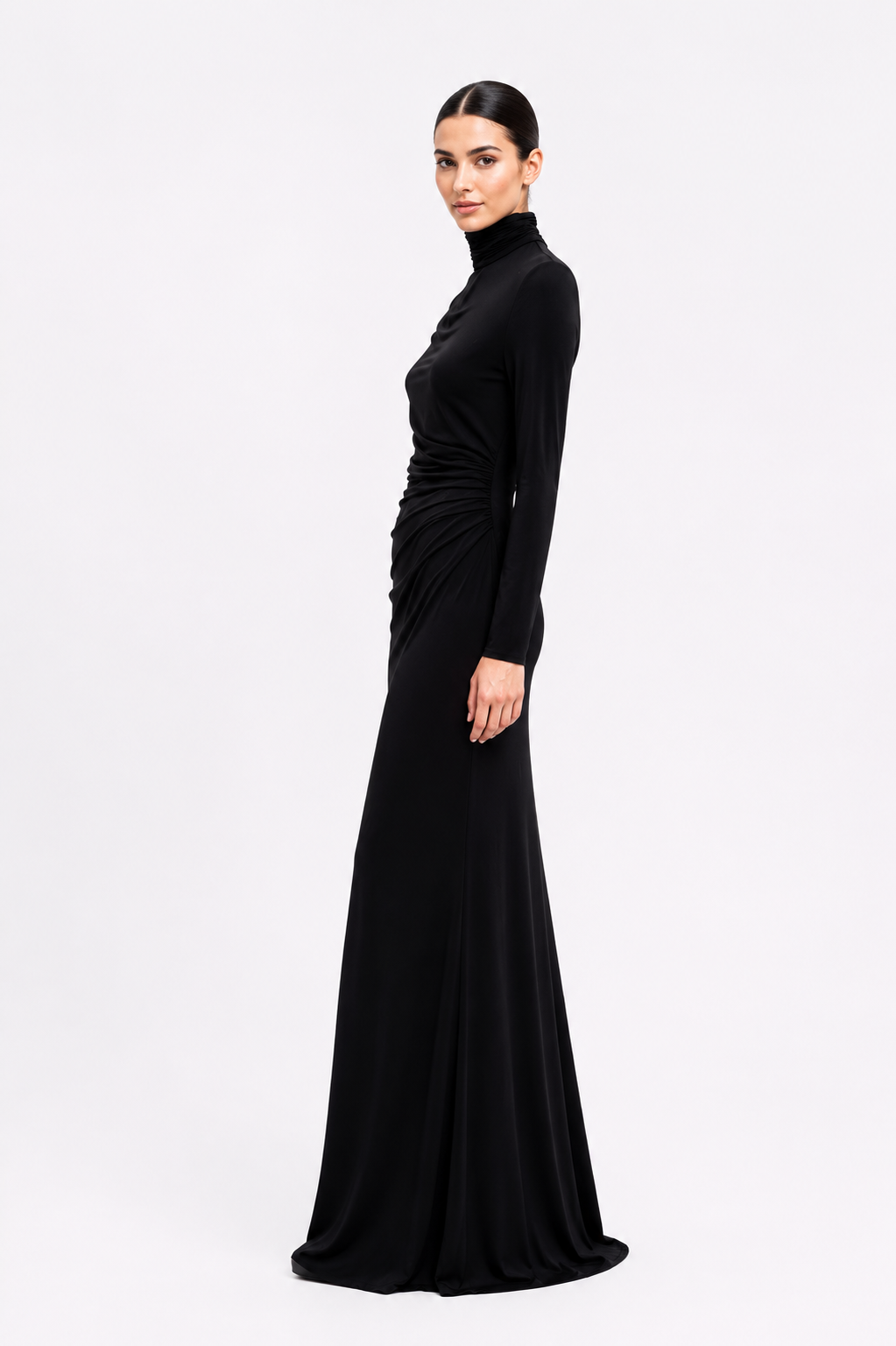 Longsleeves Draped Gowm