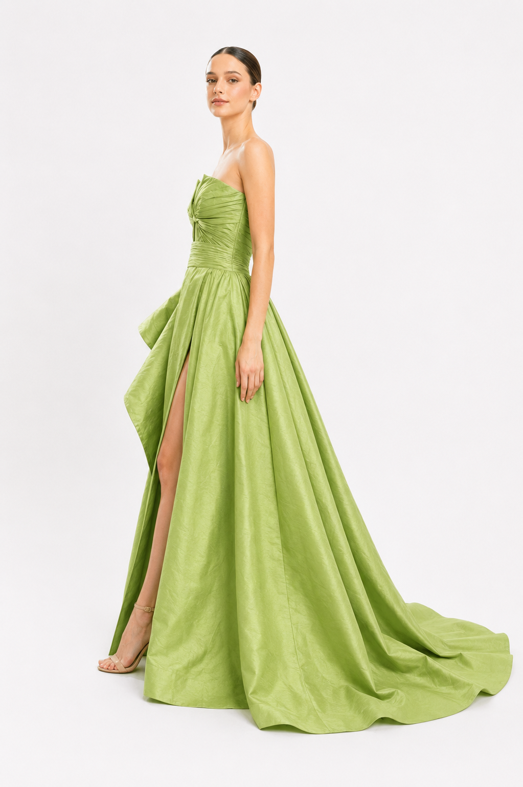 Drape Ruffle Long Dress