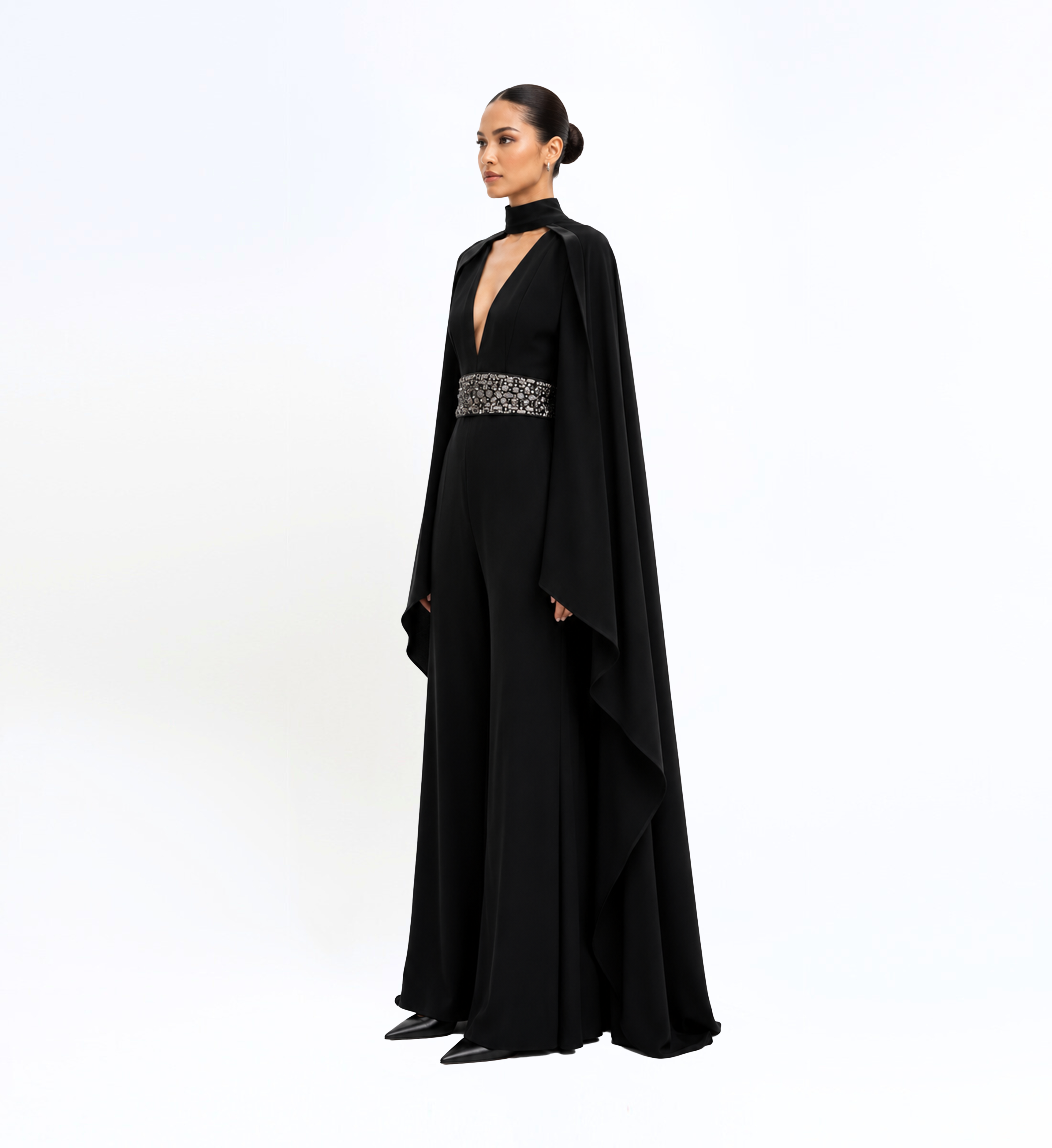 Crepe Long Dress