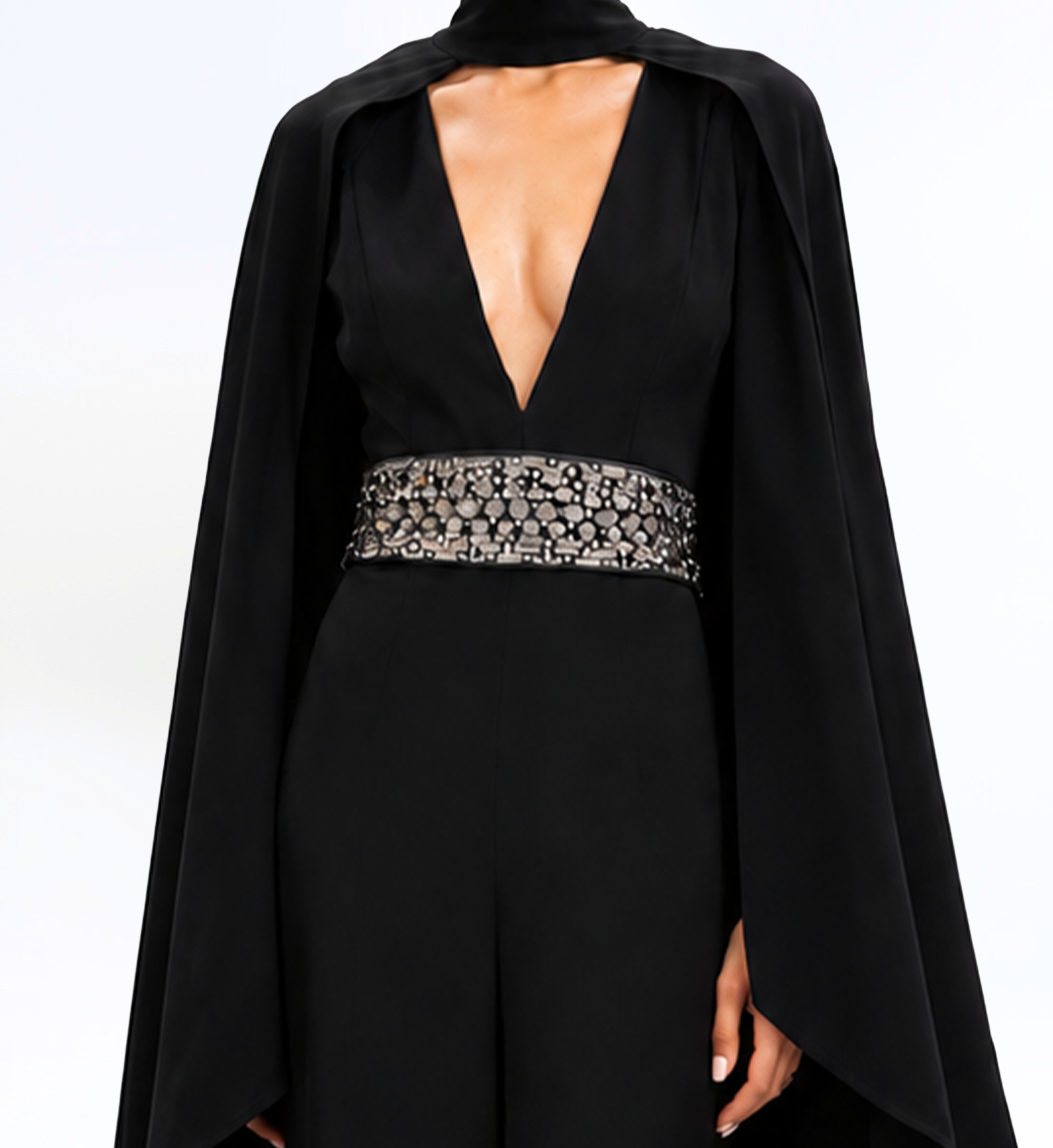 Crepe Long Dress