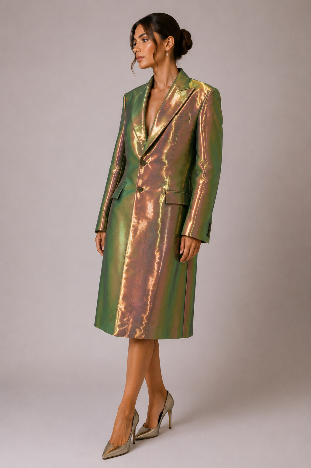 IRIDESCENT TAILORED COAT