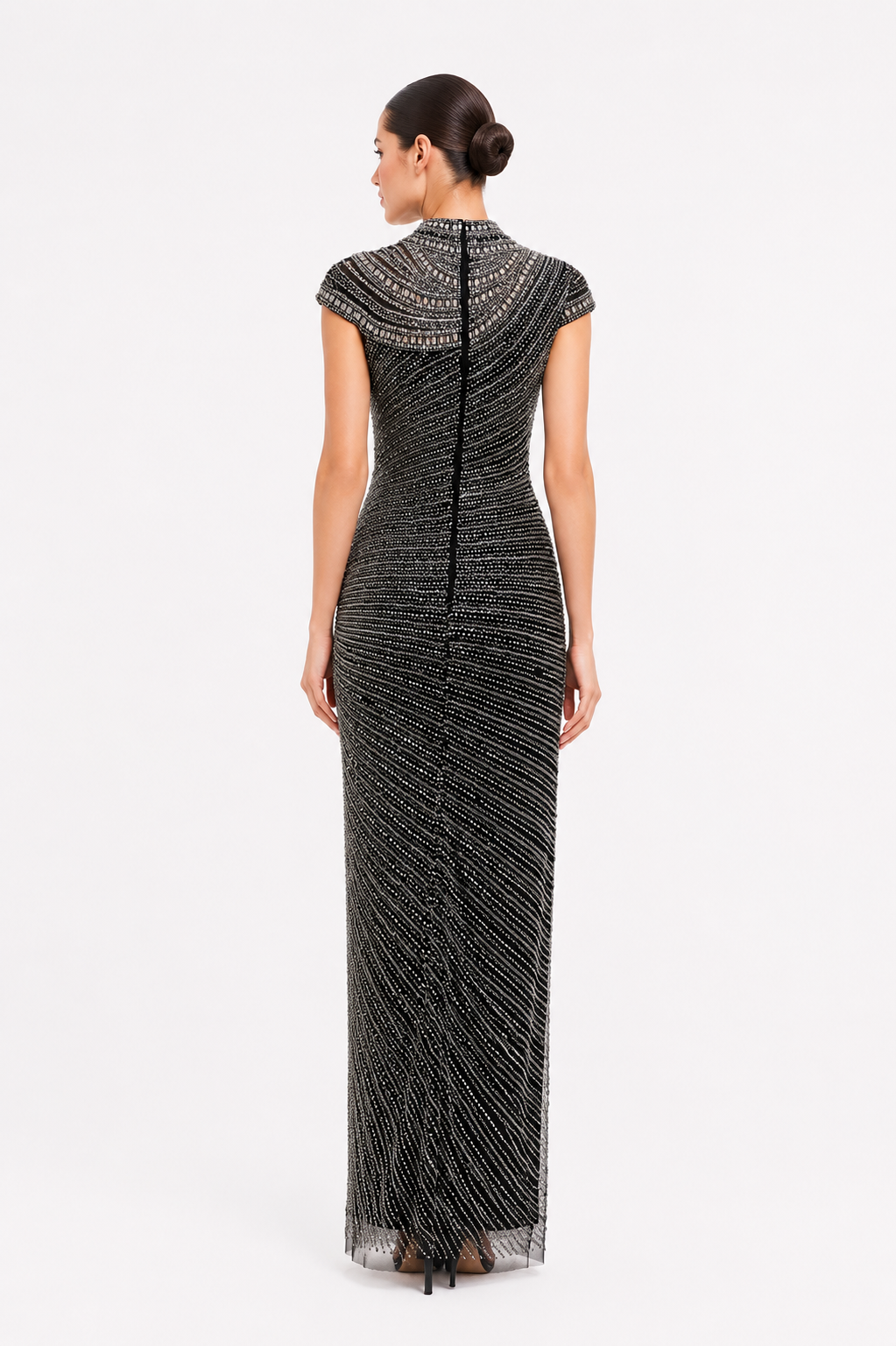 Beaded Column Dress