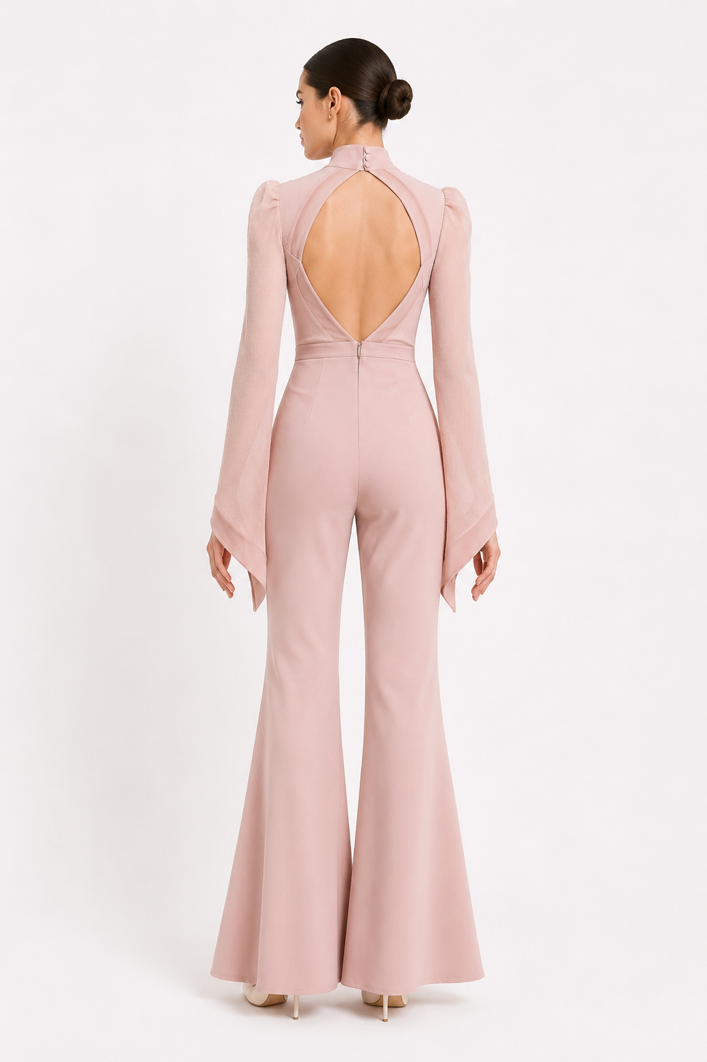Crepe Longsleeve Jumpsuit