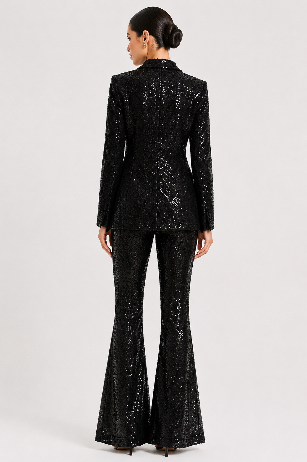 Beaded Blazer And Gradient Pants Set