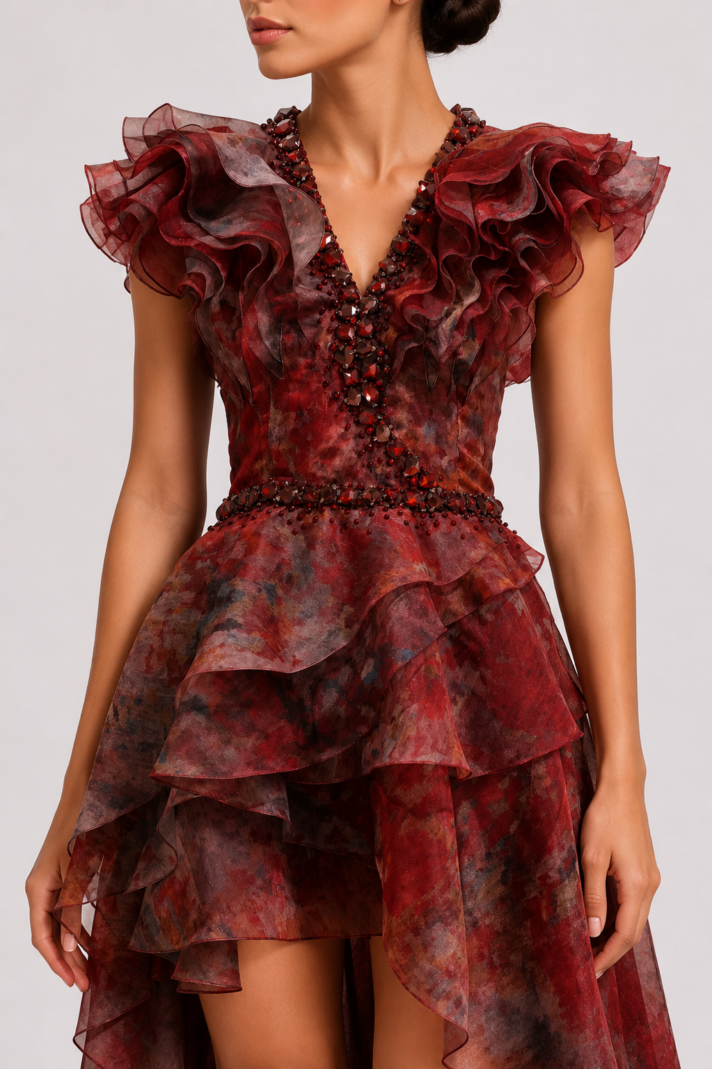 Ruffle High-Low Dress