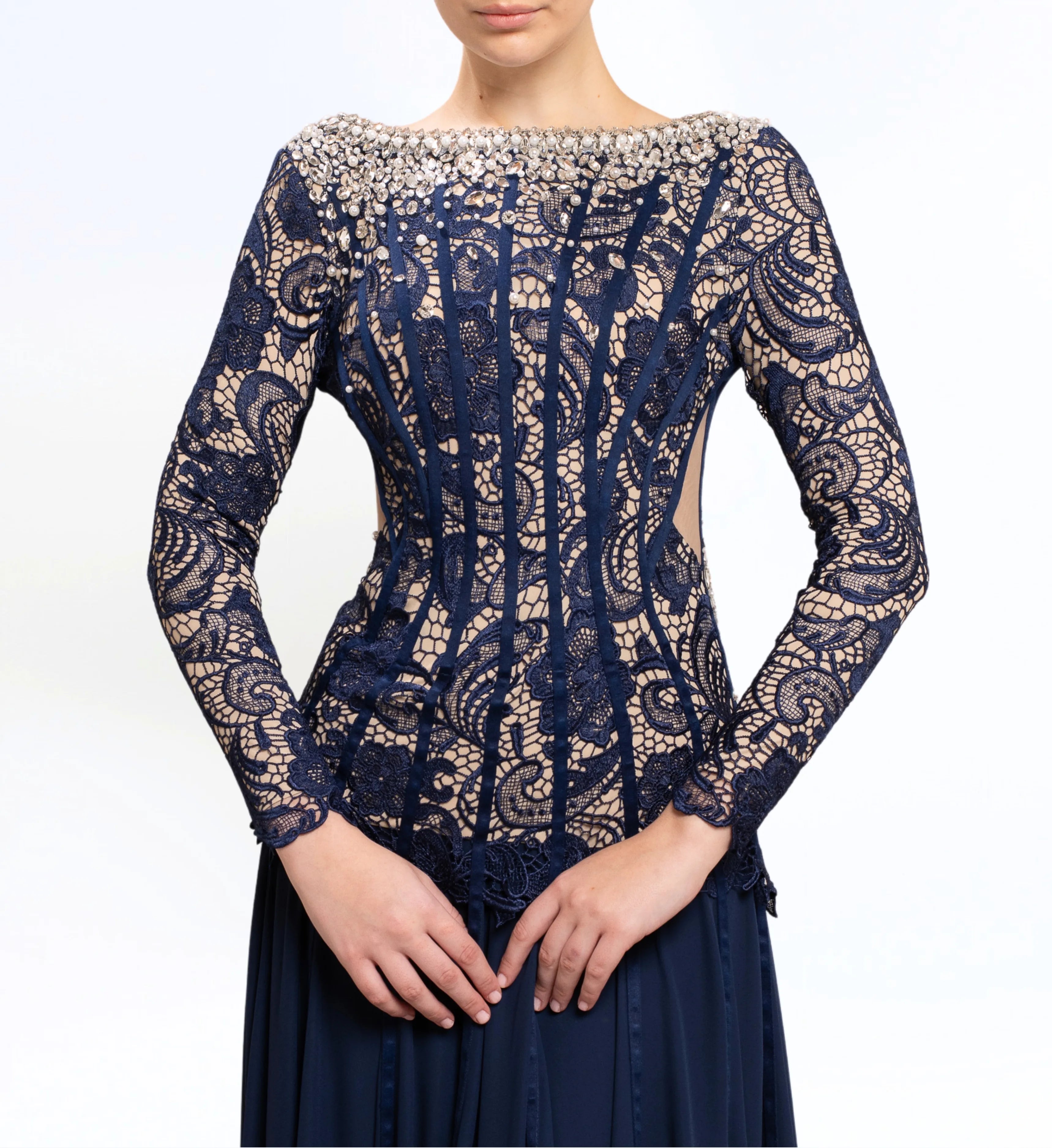 CORSET LACE LONG DRESS