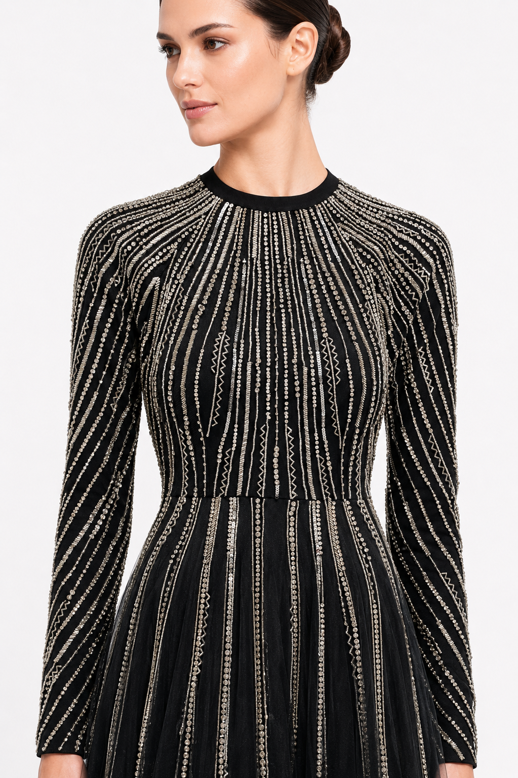Beaded A-Line Dress