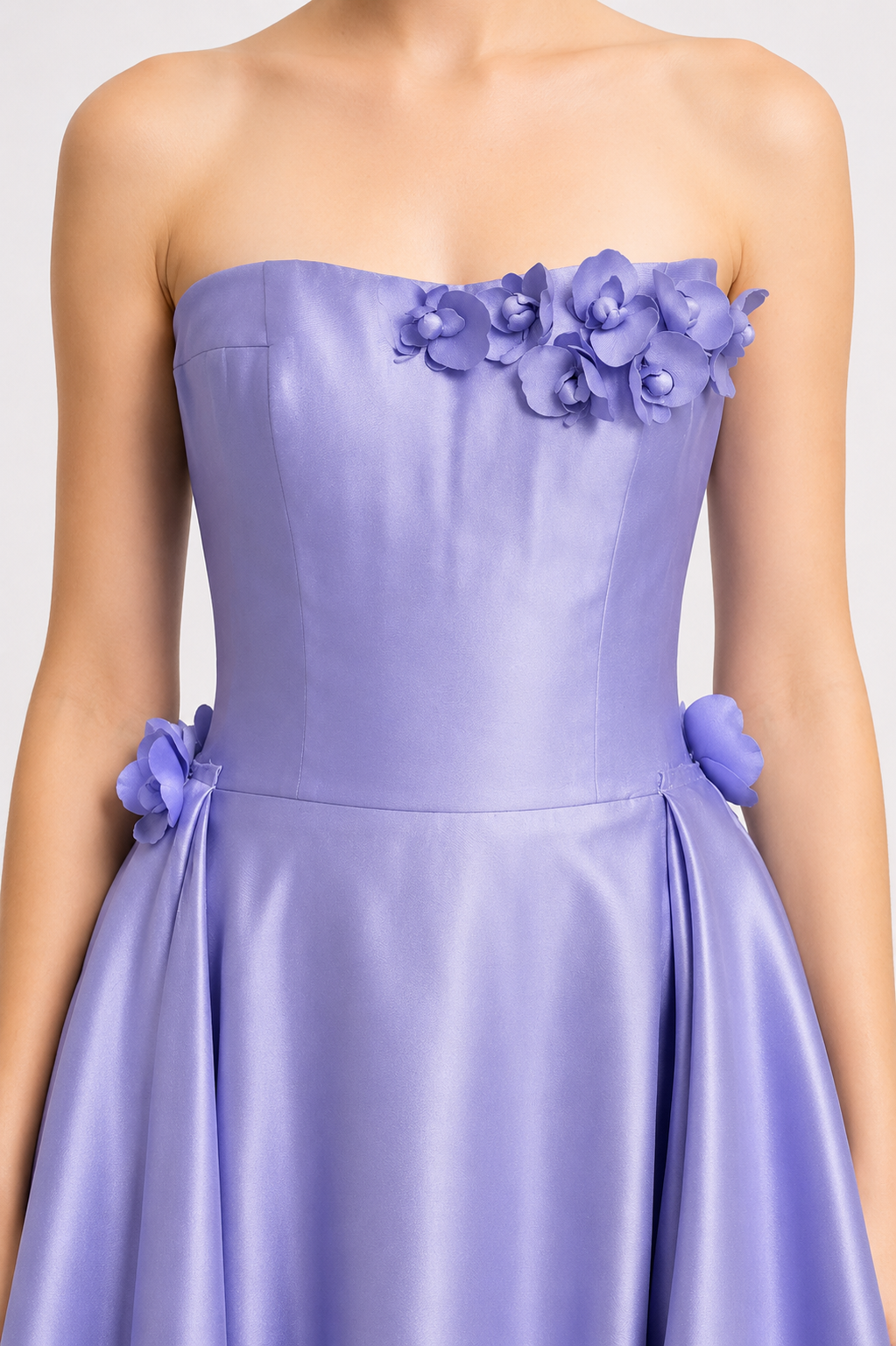 Mikado Silk Long Dress With Train