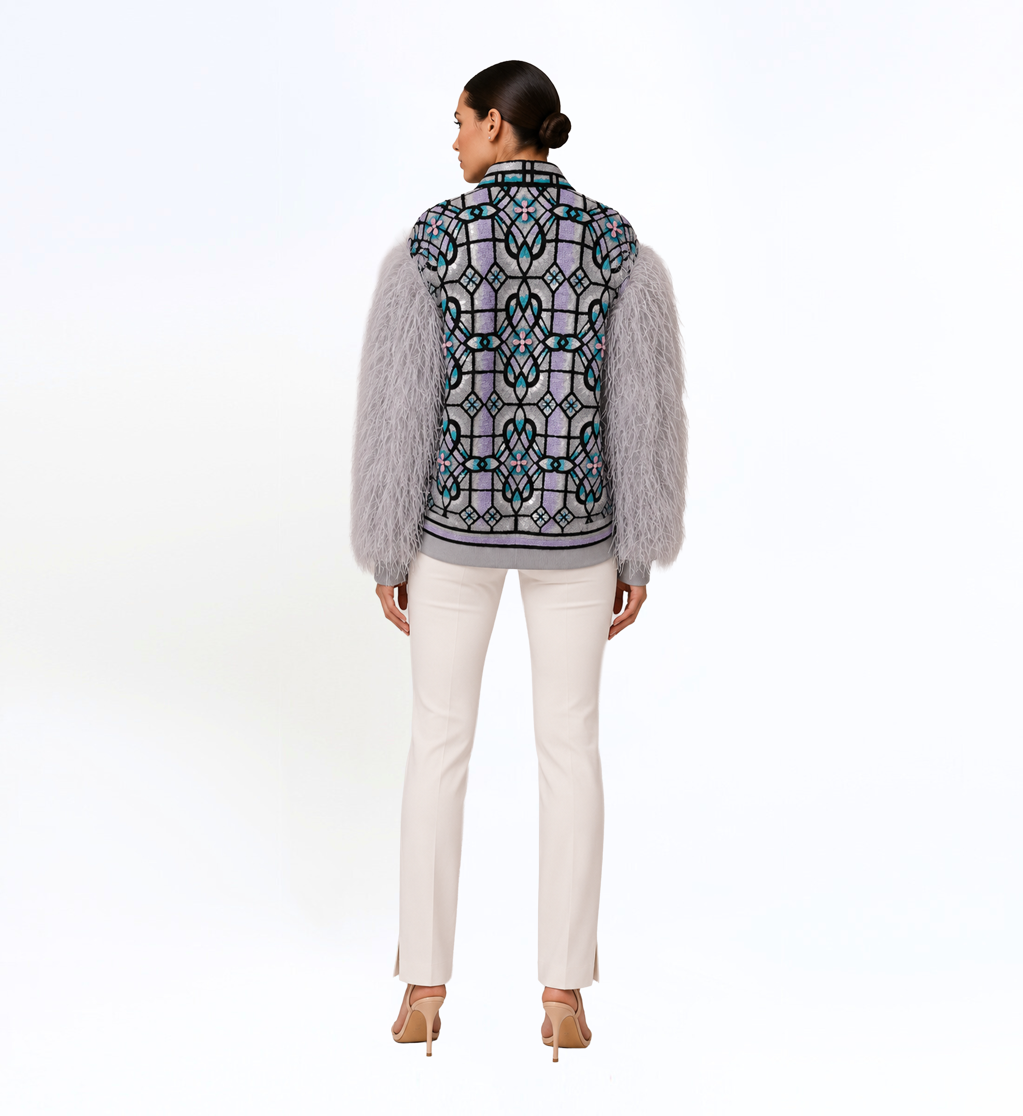 EMBROIDERED SLEEVELESS MINI DRESS