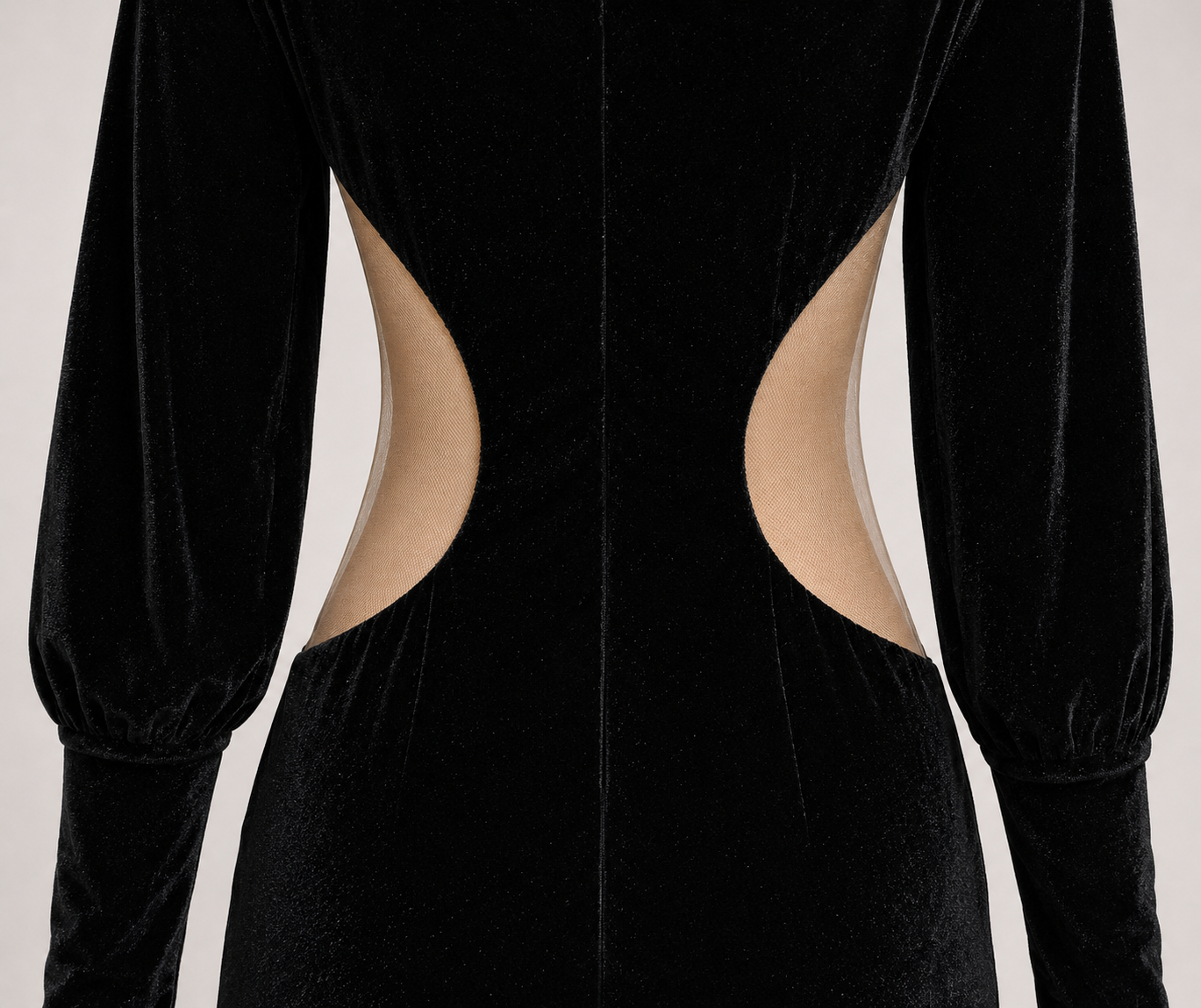 Velvet Longsleeves Midi Dress