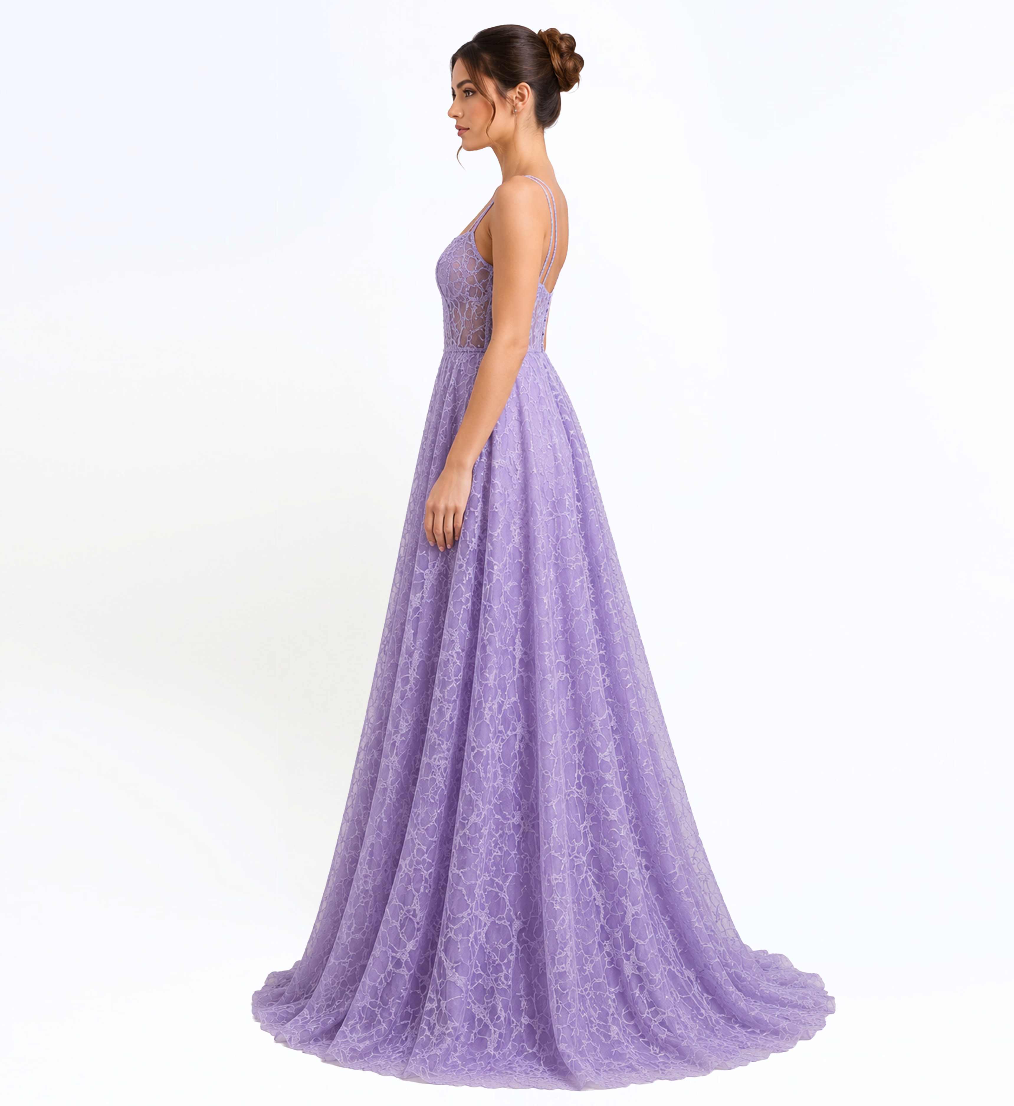 Thread Embroidered Long Dress