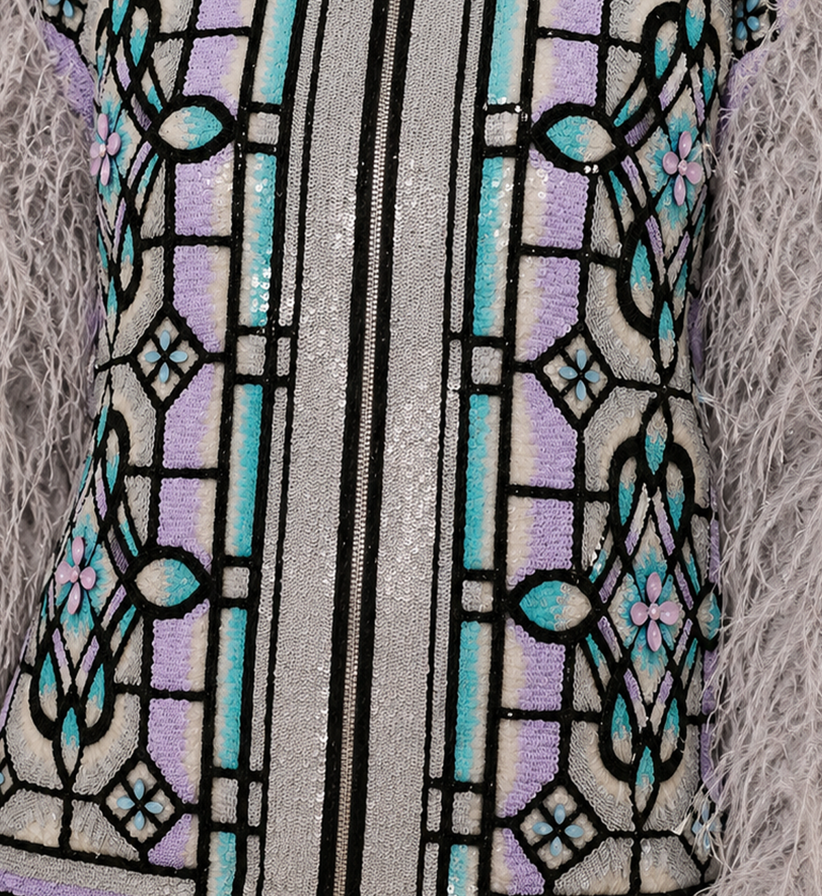 EMBROIDERED SLEEVELESS MINI DRESS