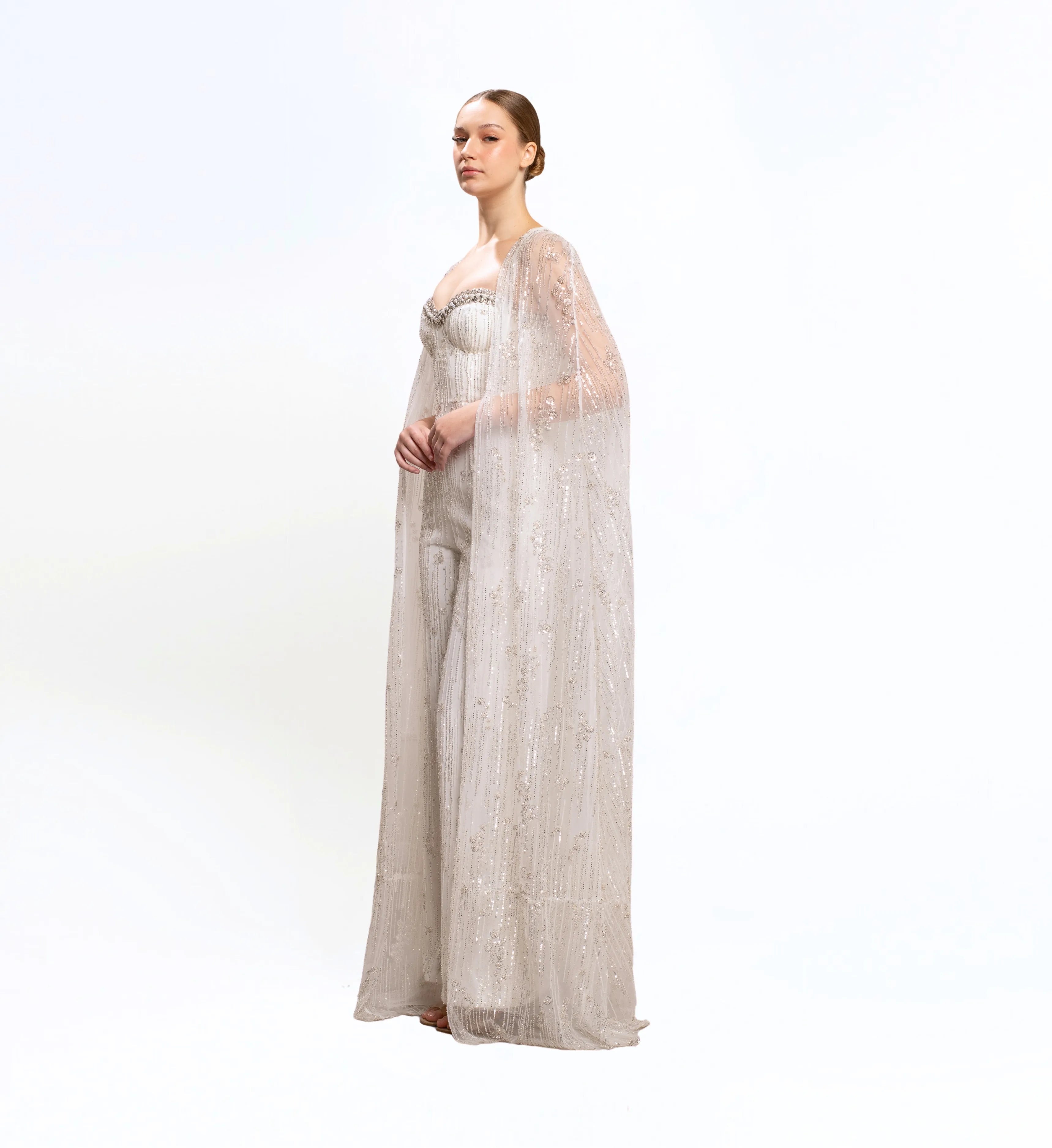 BEAD EMBROIDERED JUMPSUIT
