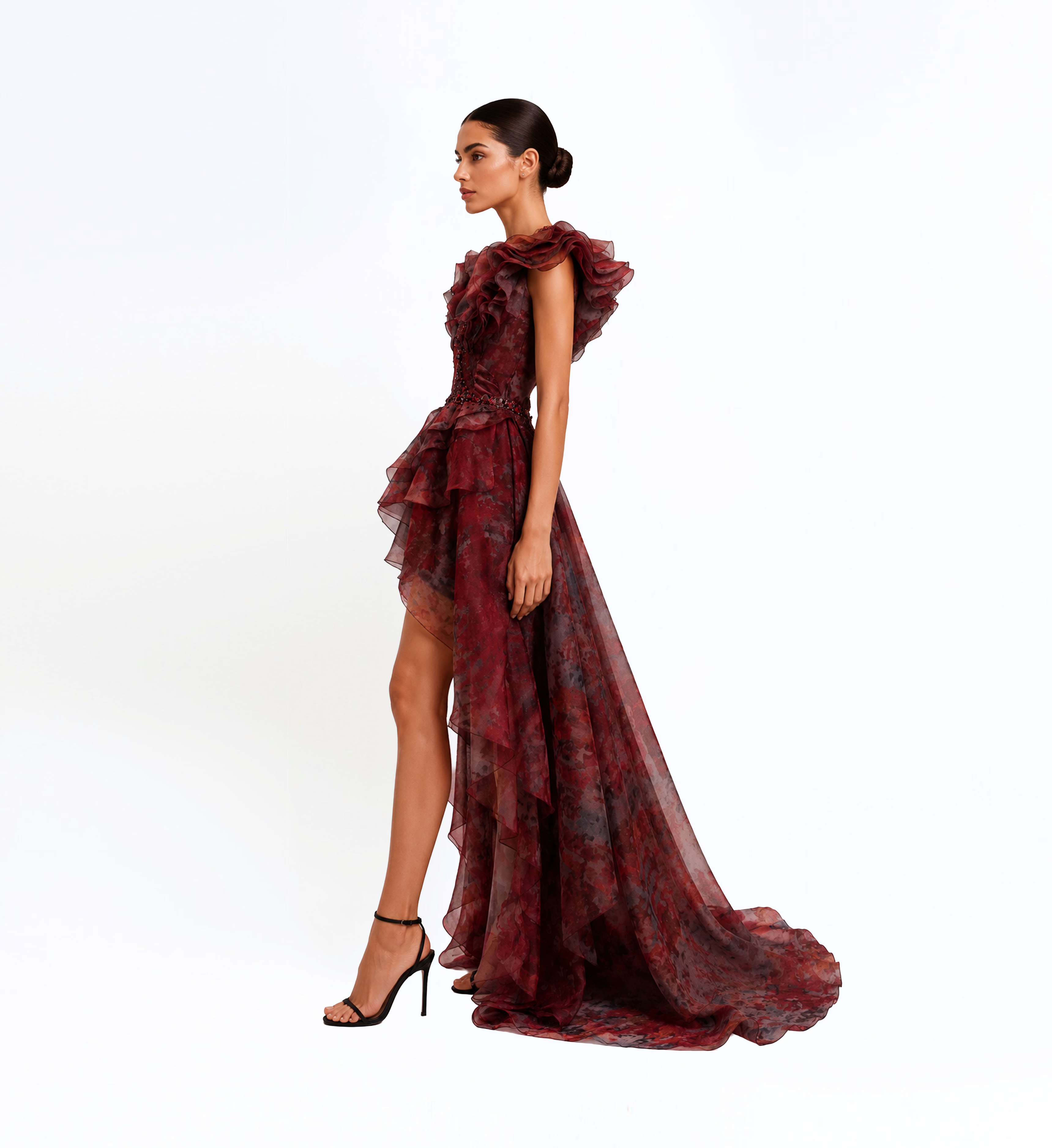 Ruffle High-Low Dress