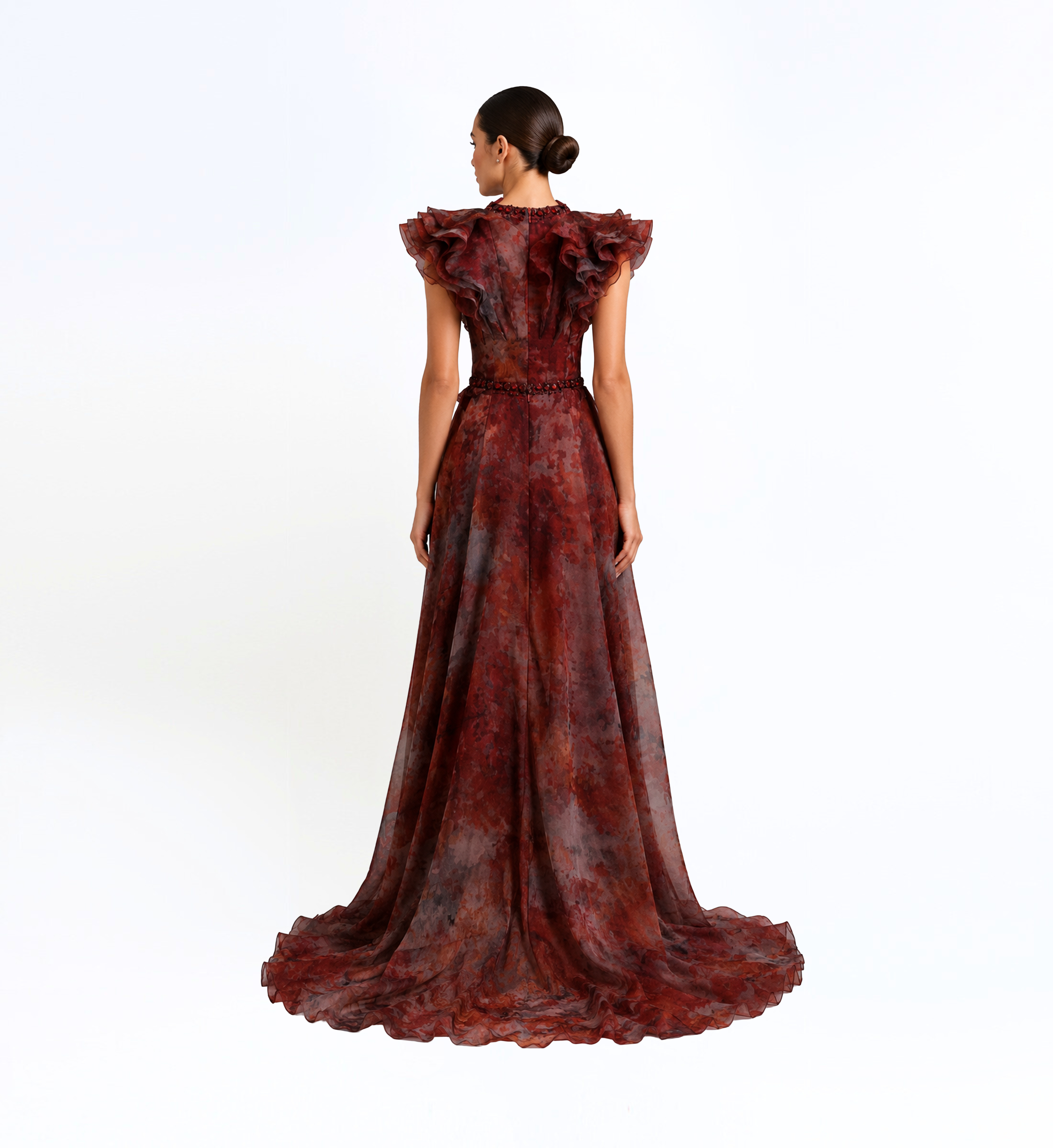 Ruffle High-Low Dress