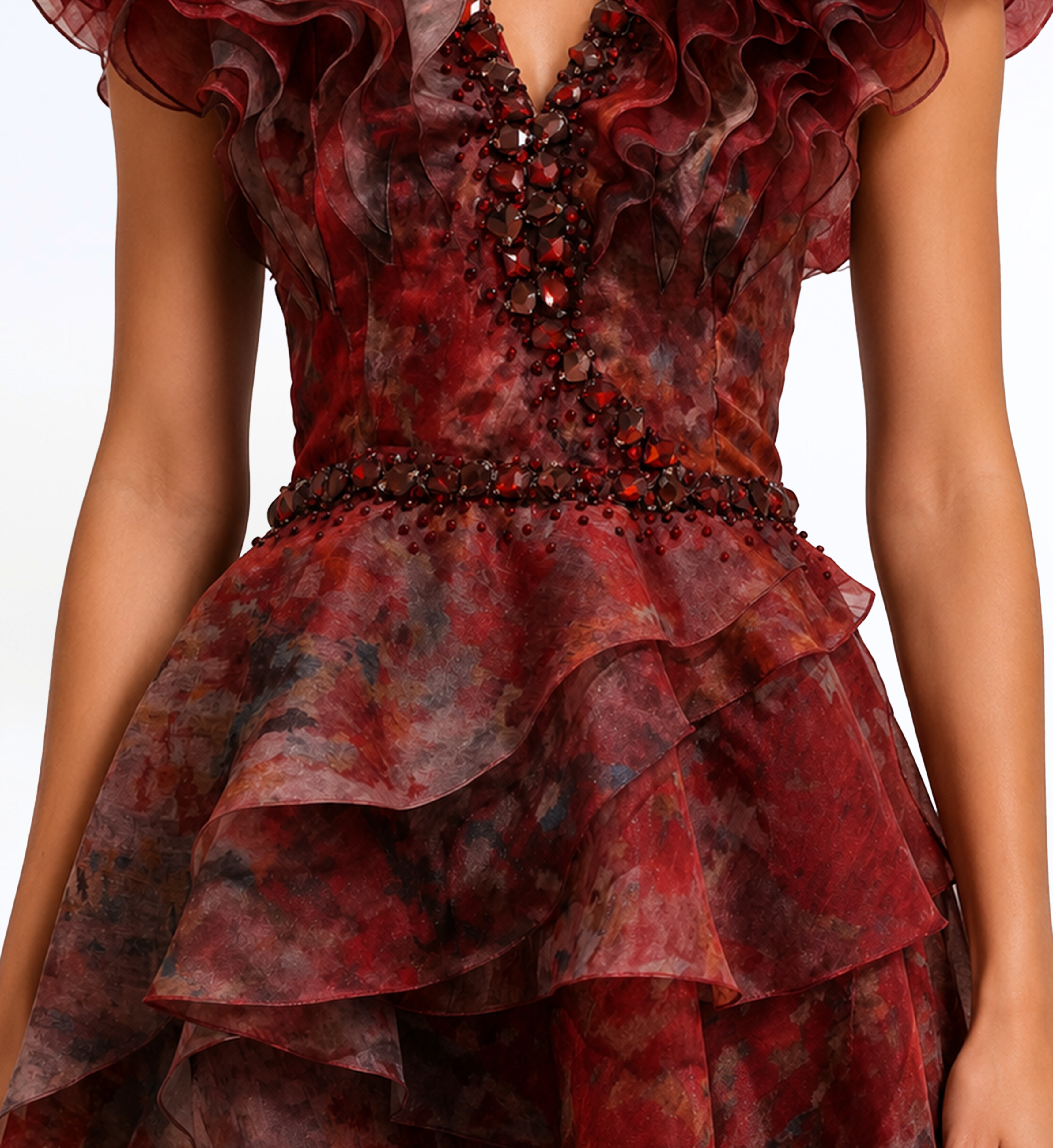 Ruffle High-Low Dress