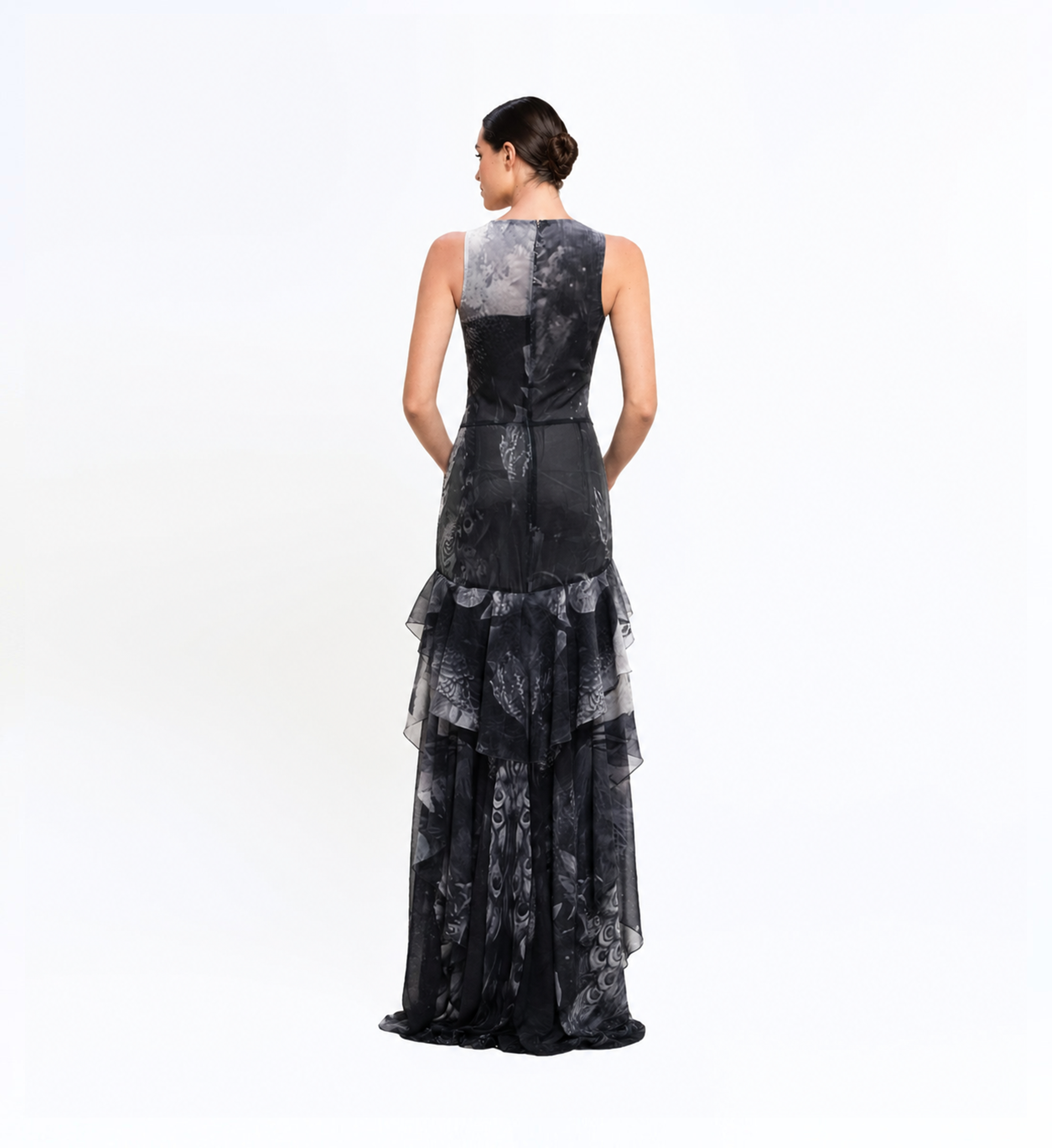 Ruffle Skirt High-Low Dress