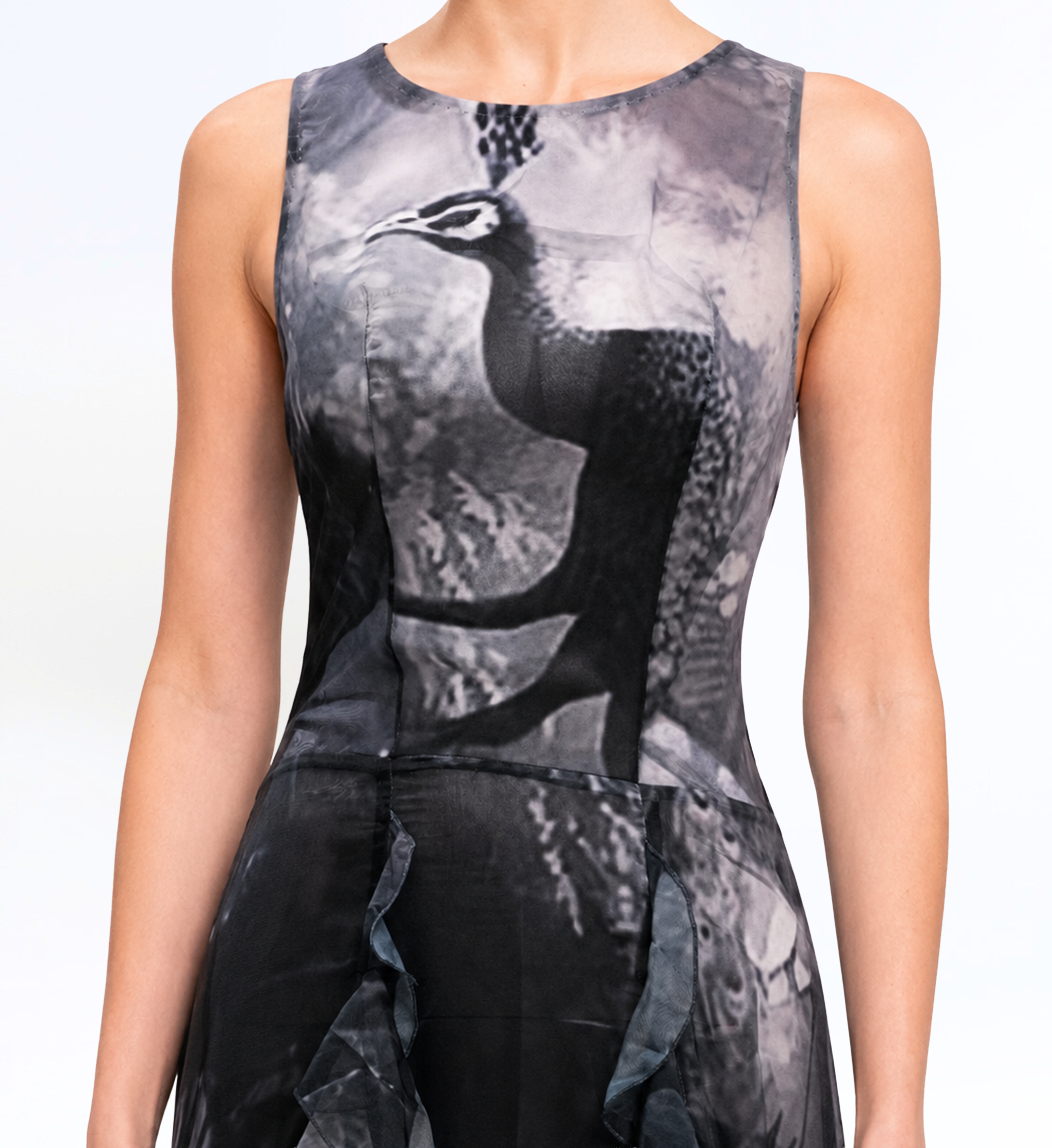Ruffle Skirt High-Low Dress