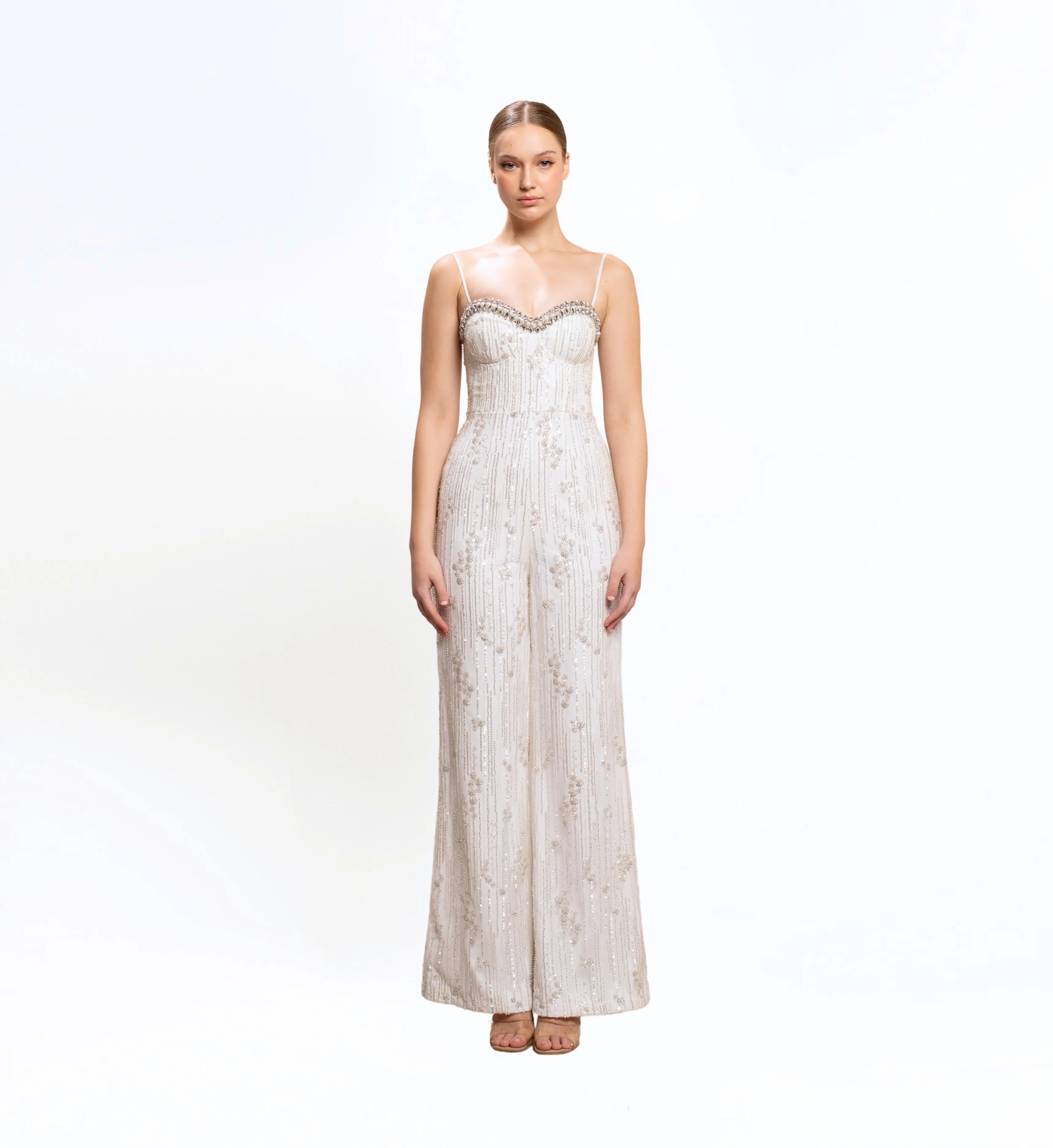 BEAD EMBROIDERED JUMPSUIT