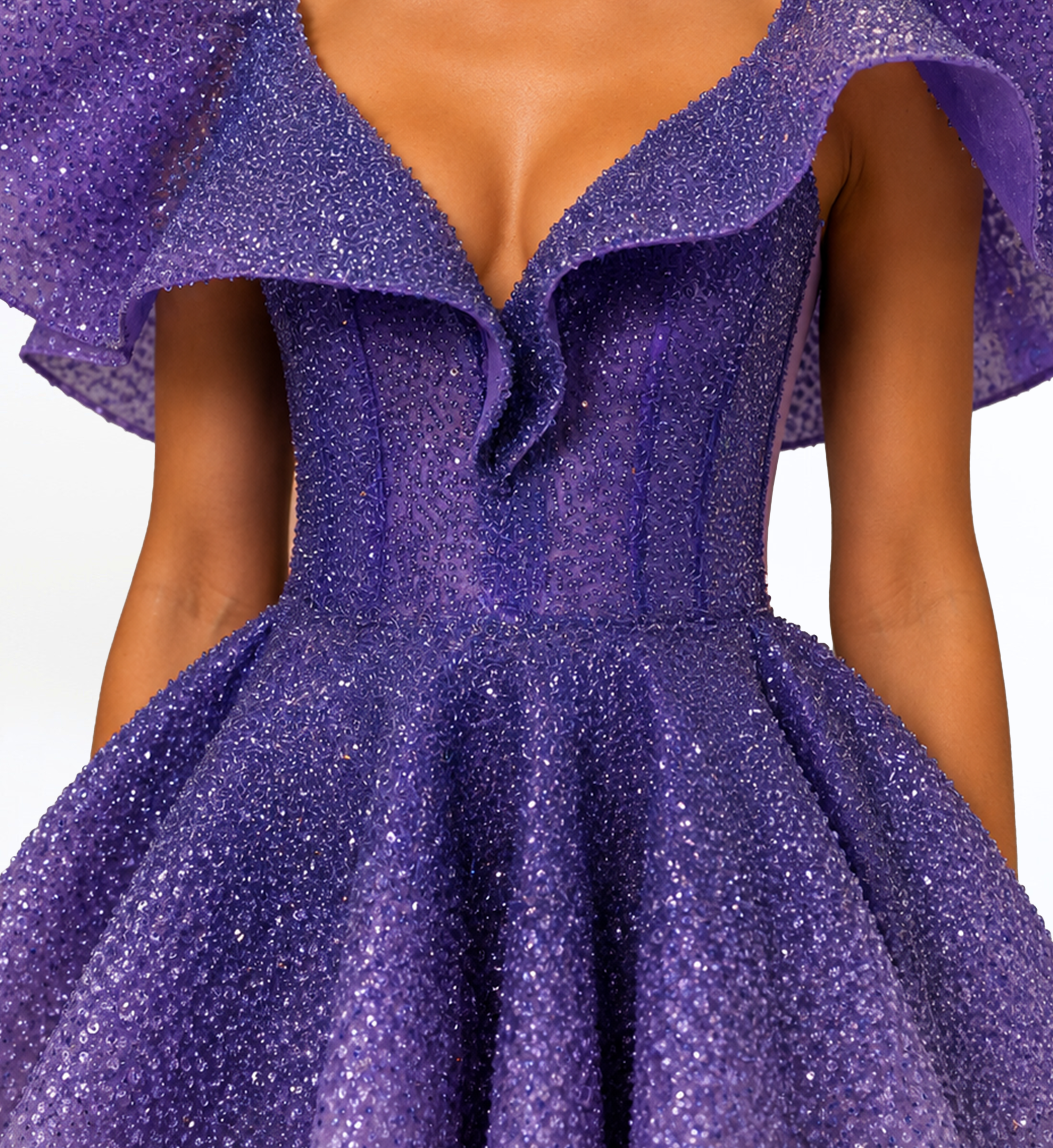 OMBR GLITTER MIDI DRESS
