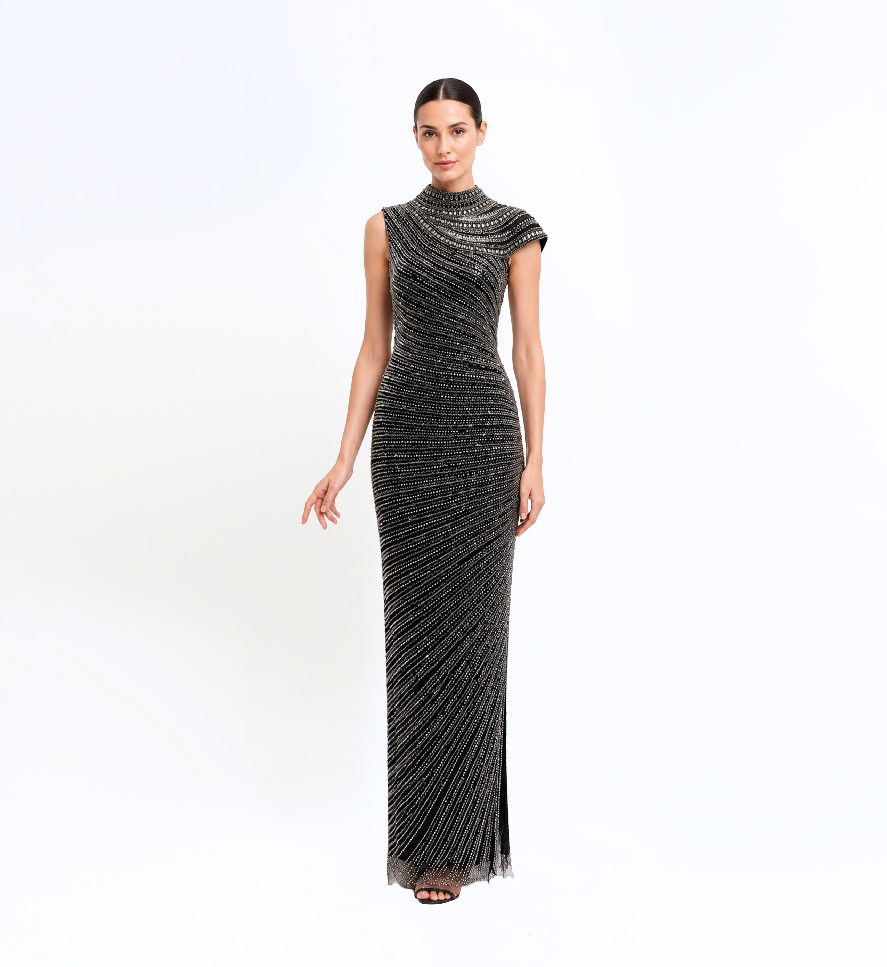Beaded Column Dress