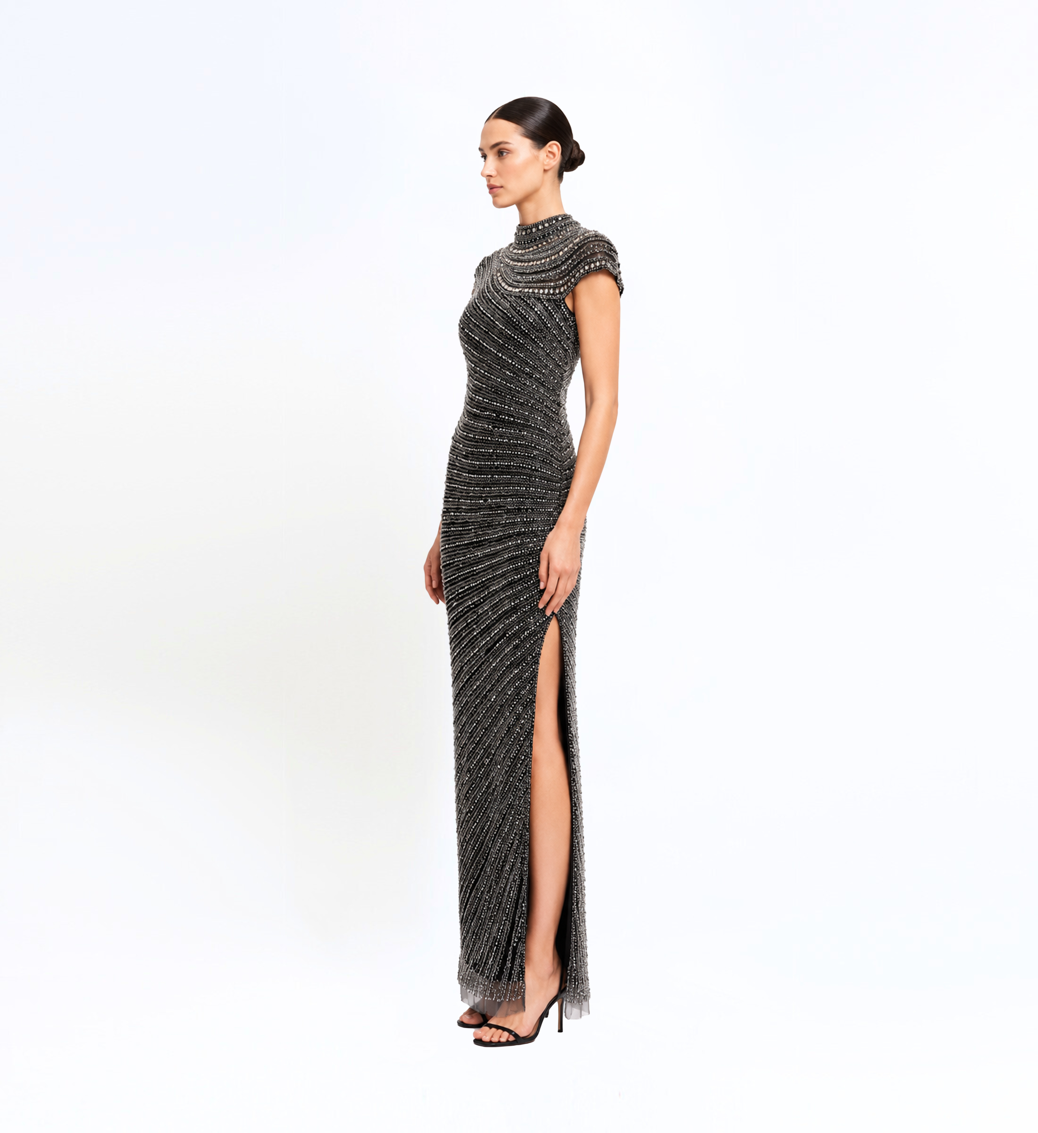 Beaded Column Dress
