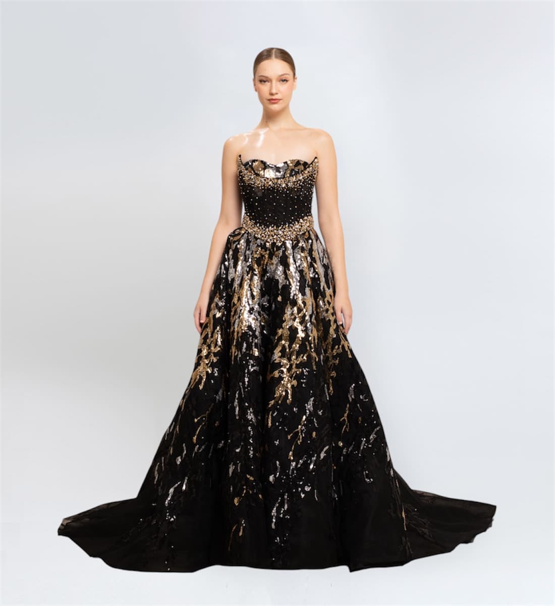 EMBELLISHED LONG DRESS