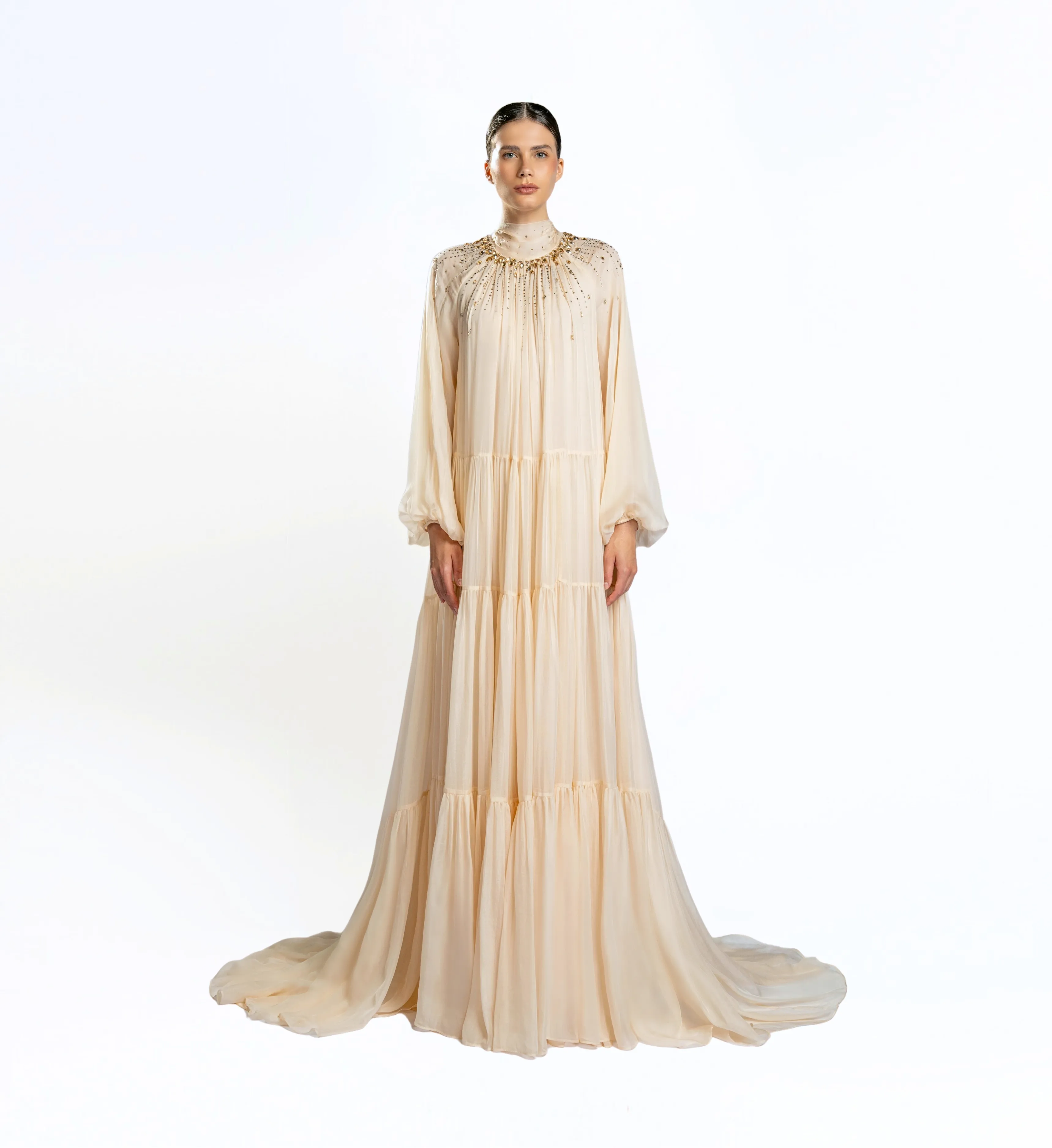 Shirred Tent Dress – Peach